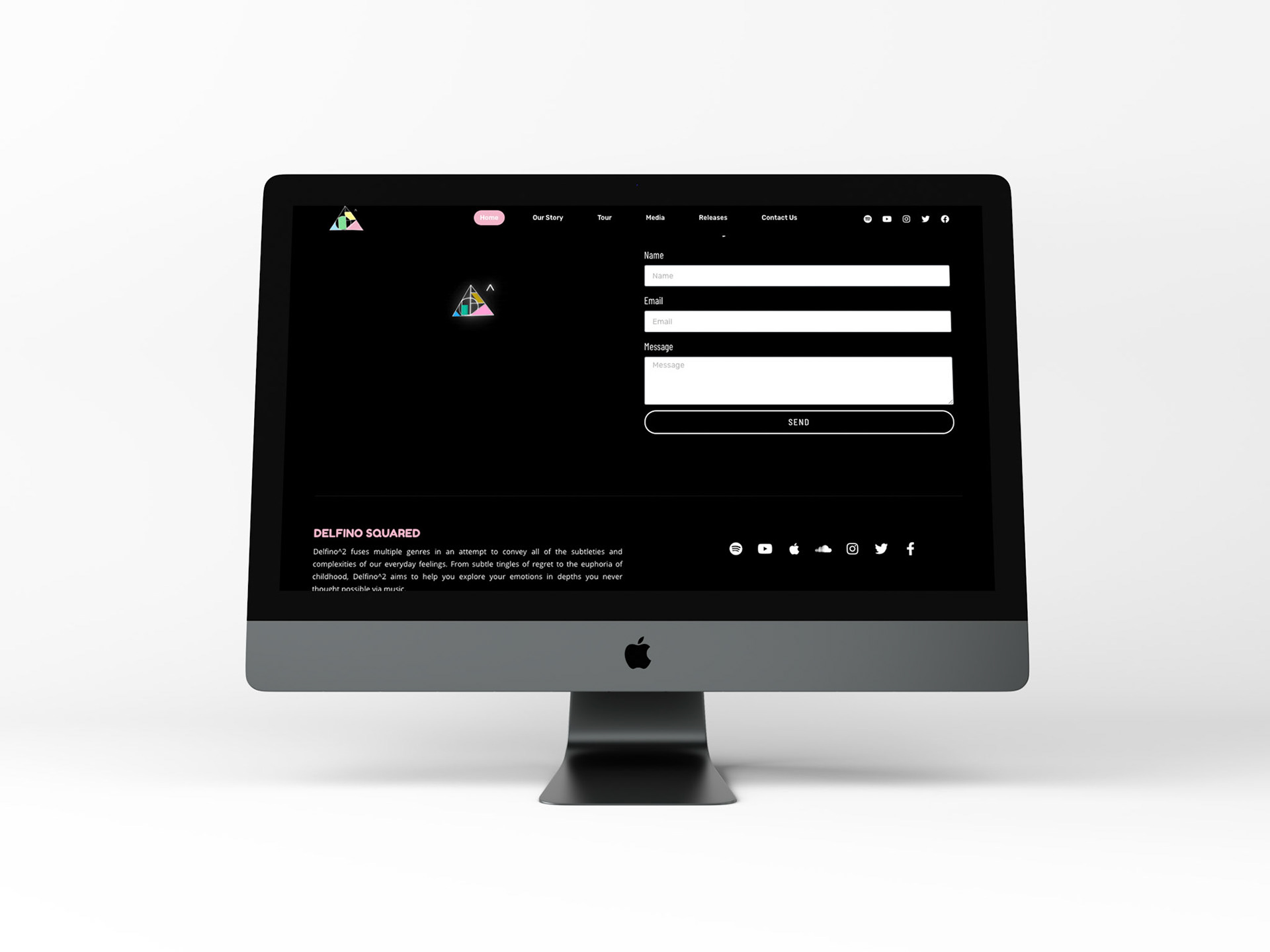 Contact Section/Footer - Delfino Squared Home