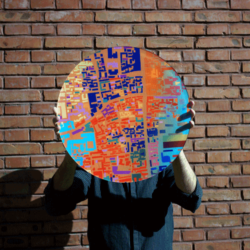 lenticular discs, urban maps, traditional hutong, installation, beijing, design week, ramoprimo,