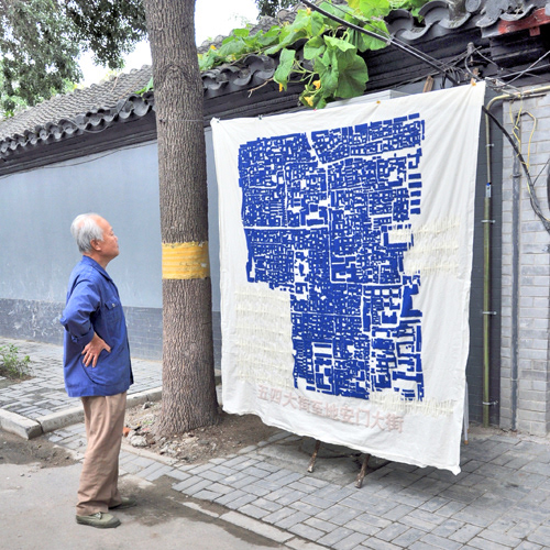 traditional, hutong, maps, local, beijing, residents,