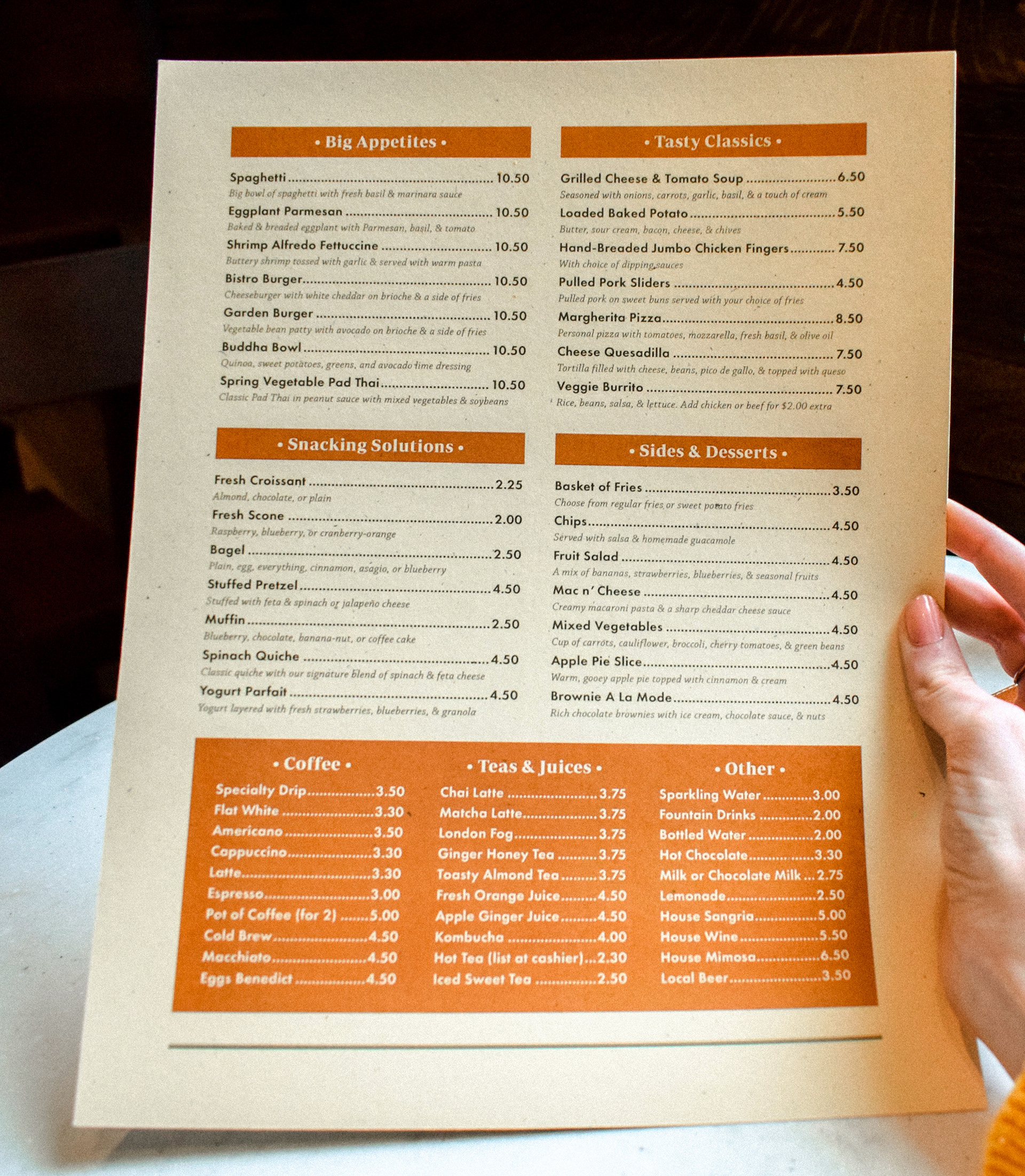 Menu - Back