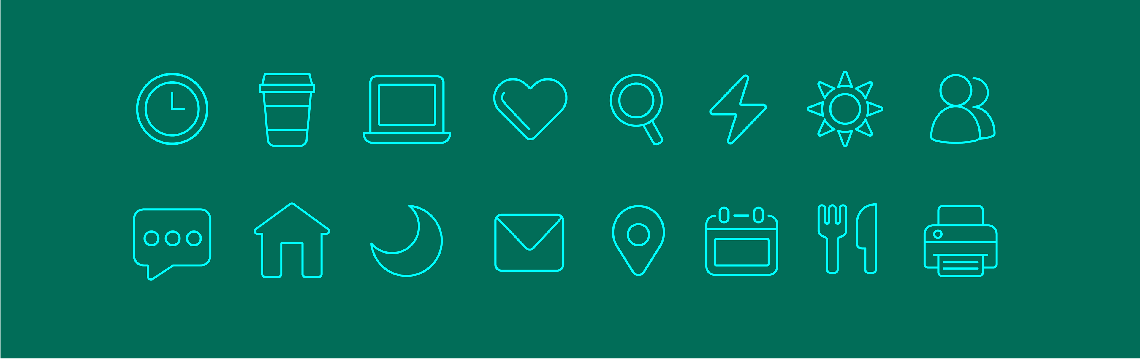 Exploratory line icon set