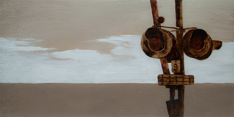 "Silent Observer" / Oil on a Board / 6" x 12"/ Available at Empty Wall Gallery