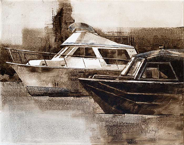 "At Dock" / Oil on Canvas / 11" x 14"