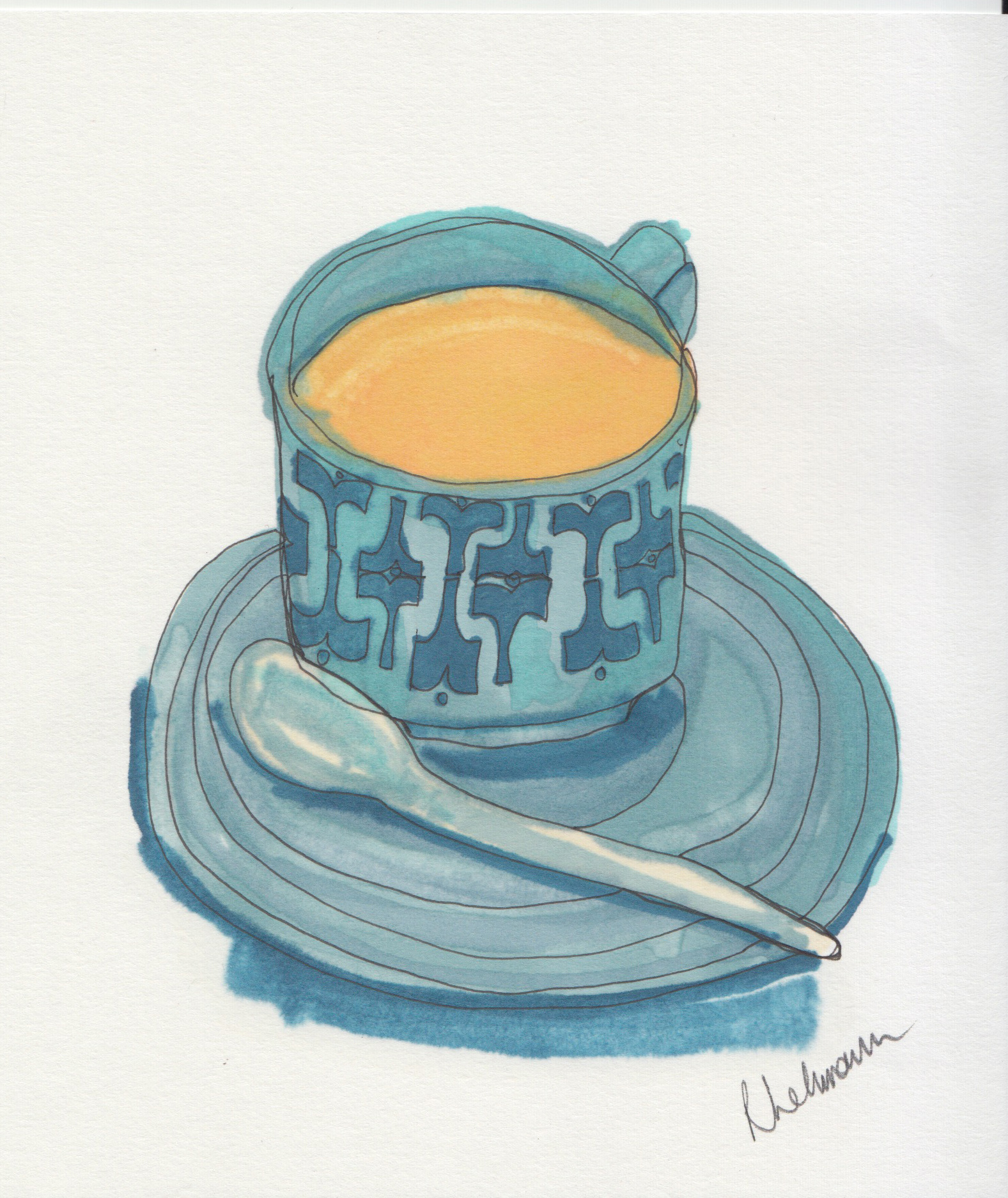 Cup of tea - Promarker inks, 14 x 16cm £10
