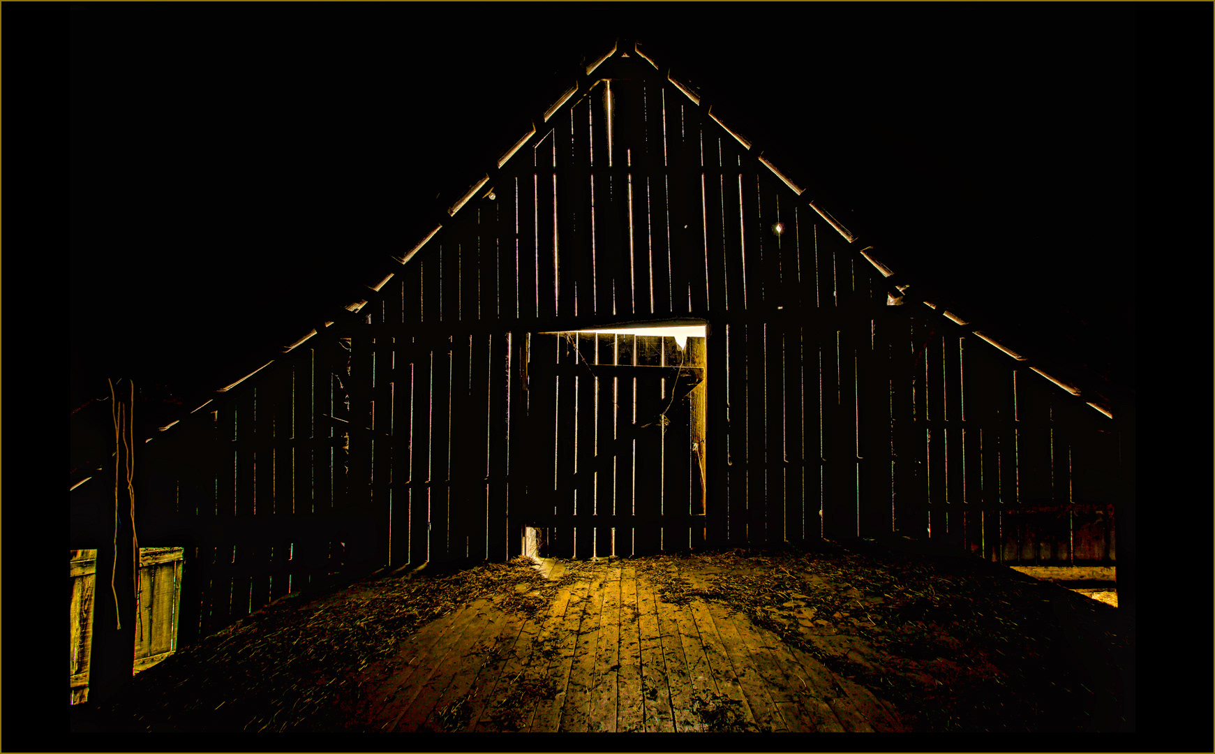 Inside the Coleman Ranch barn