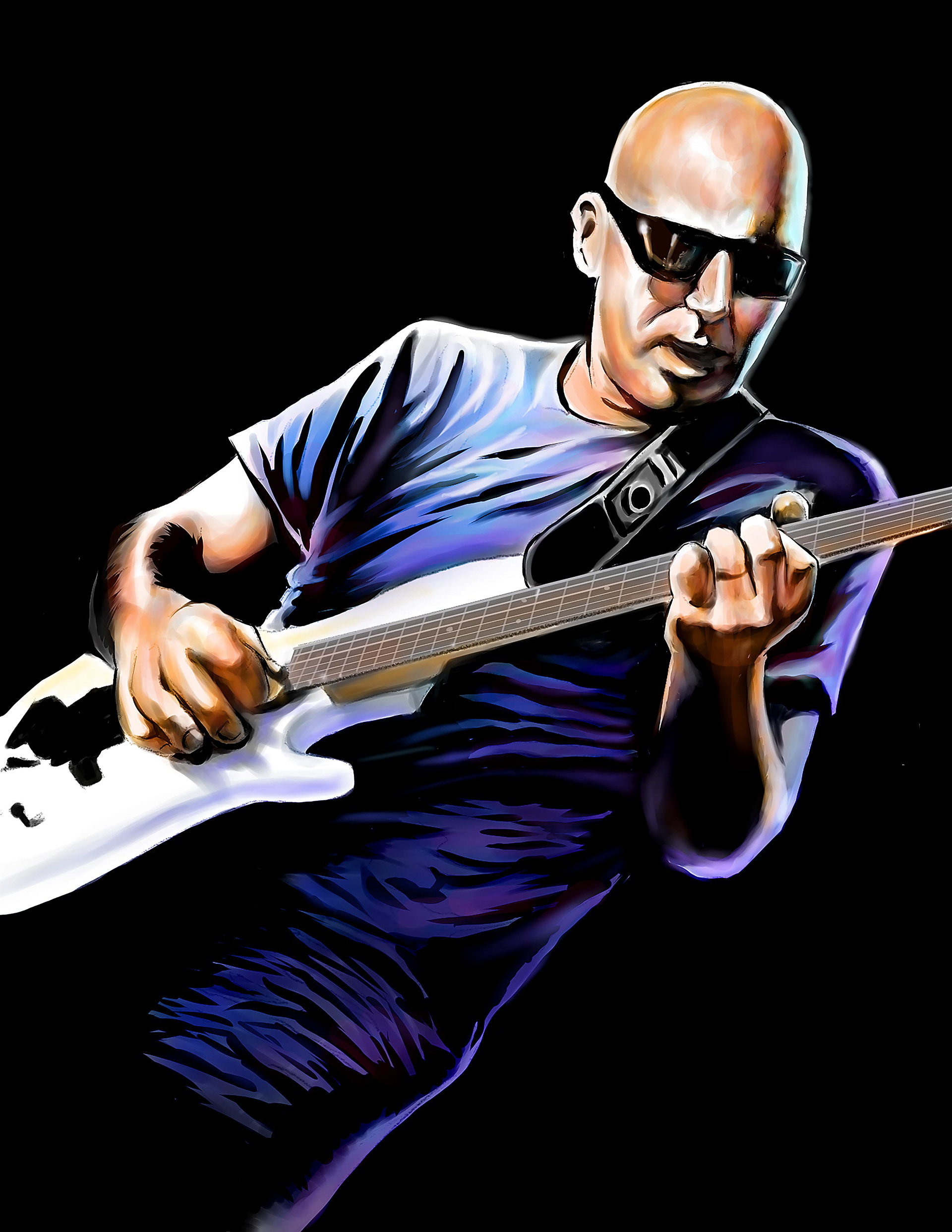 Joe's Satriani portrait Digital Paint