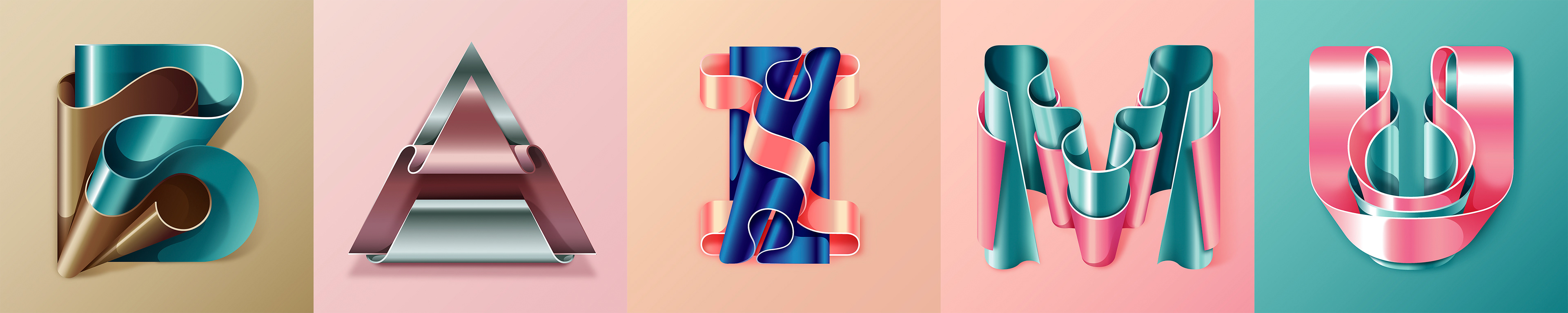 baimu, lettering, graphic design, luxury, fashion