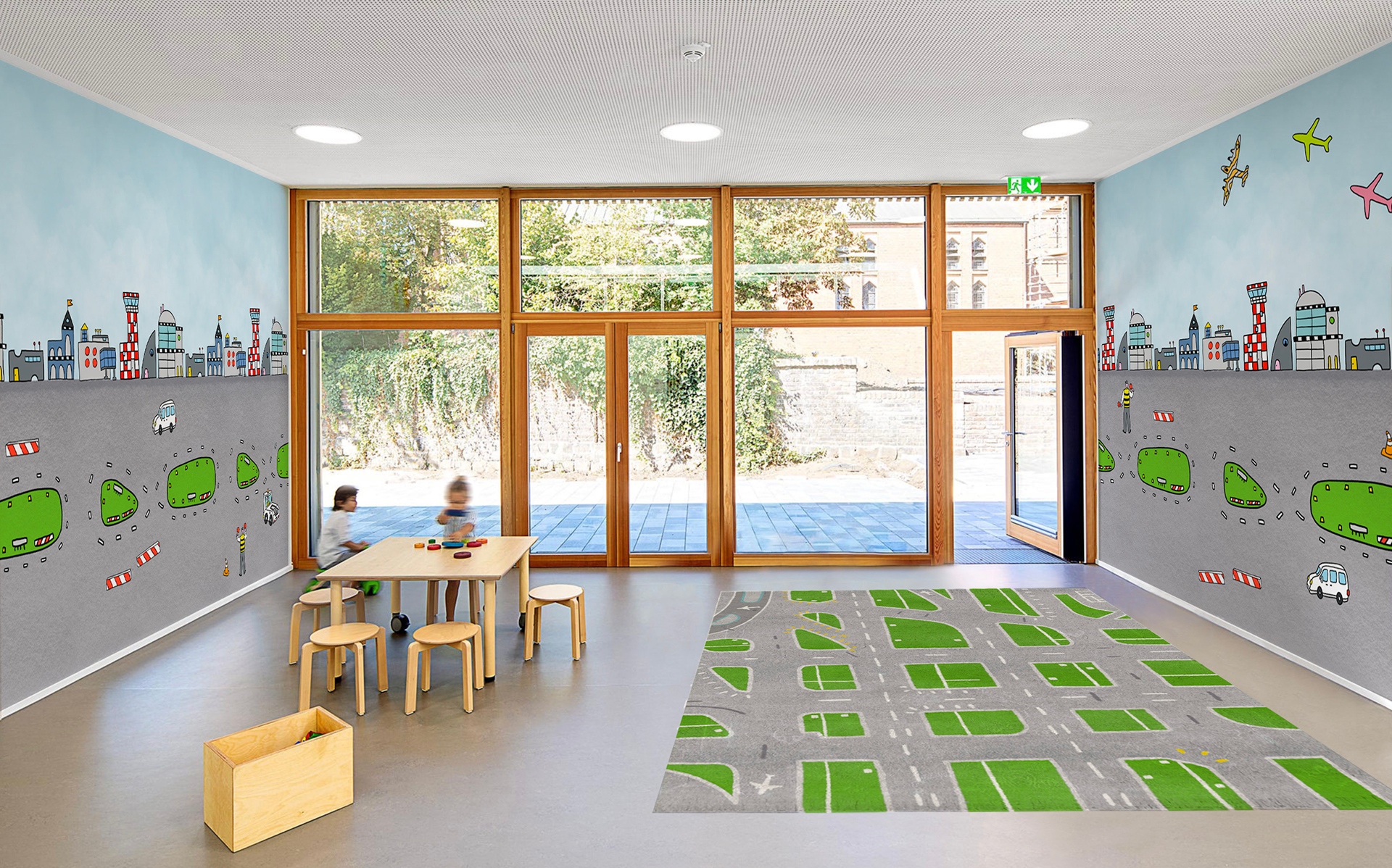 Magnetic Wallpaper + Runway Rug