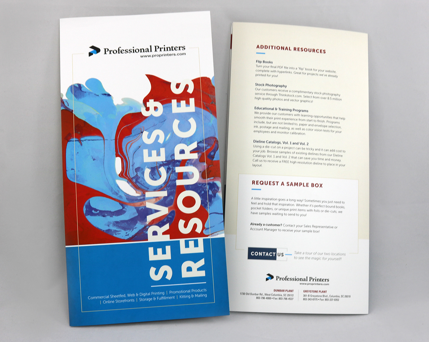 gabrielle garner professional printers general services brochure