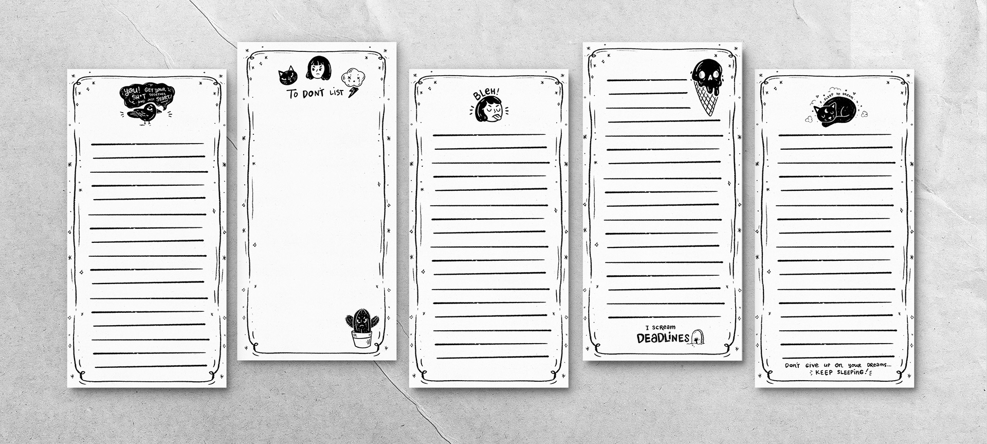 Grumpy Girls notepads image
