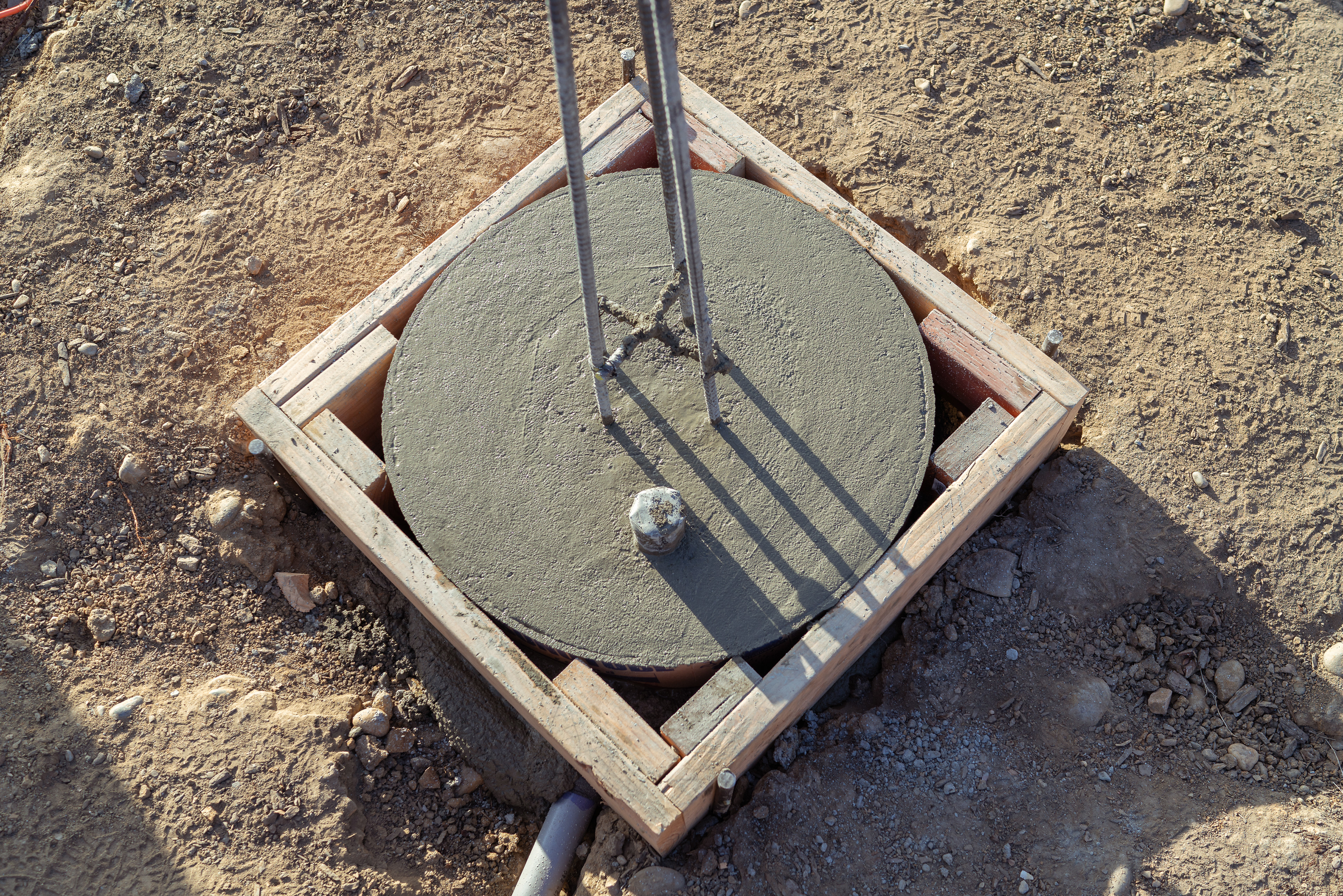 Pier base is now poured and ready for the rest of the column