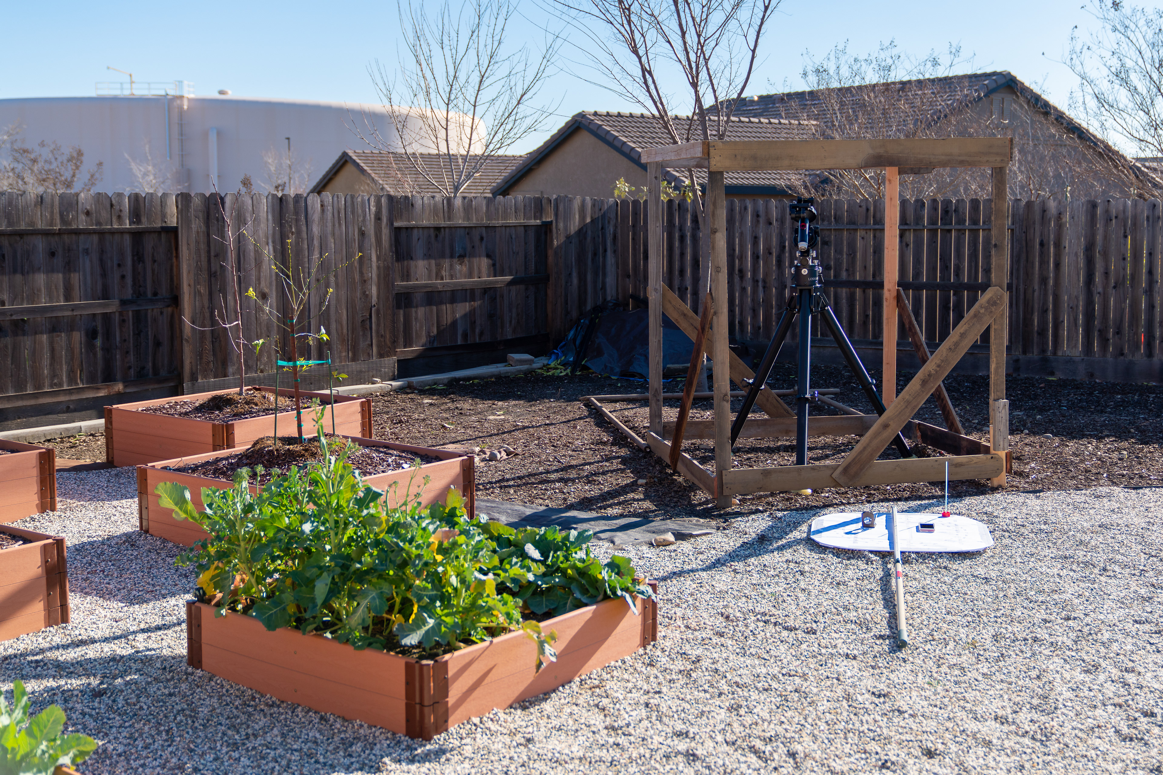 Mockup shed box to test for space, clearance, and visibility