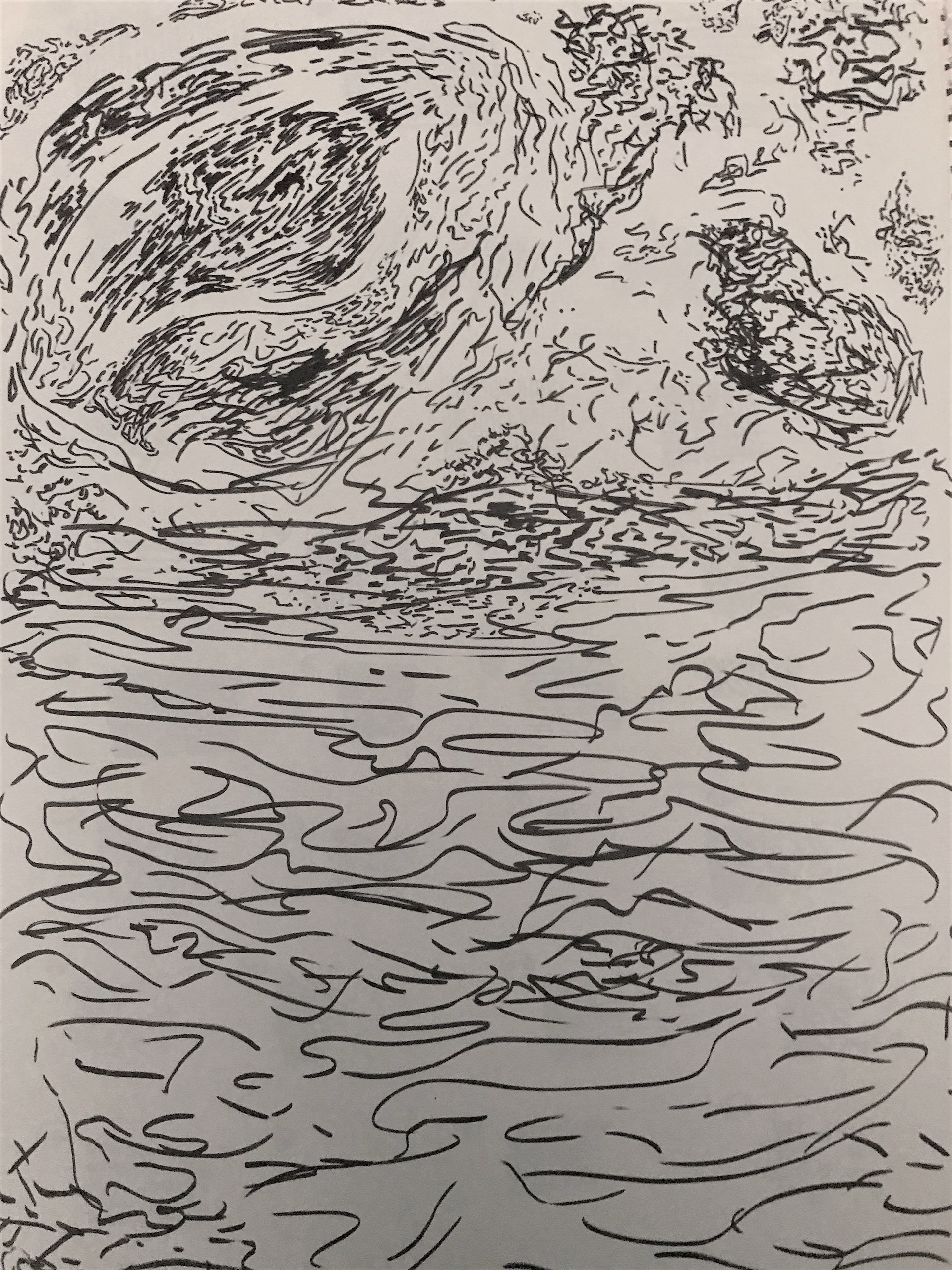 Automatic Drawing with Brush Marker, approx 10 minutes