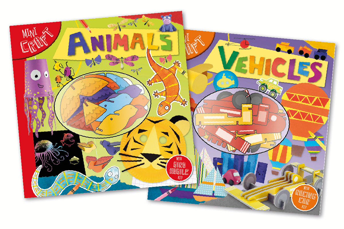 Mini Craft book covers, Designed and illustrated by Fiona Gowen