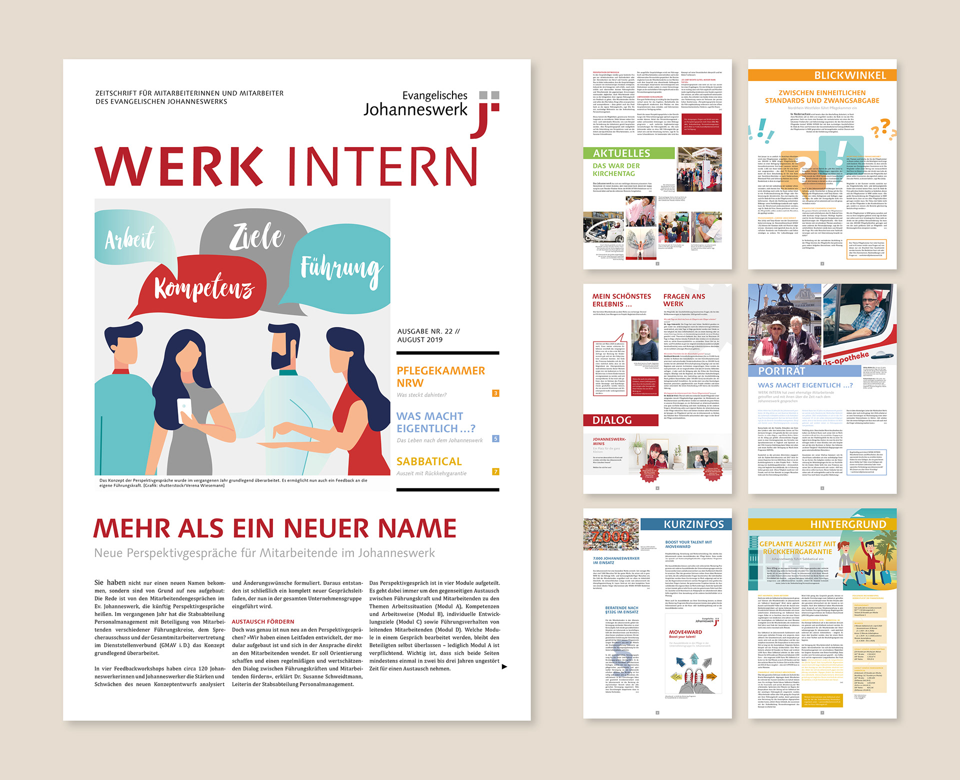 exemplarische Seiten Mitarbeiterzeitung Johanneswerk WERK INTERN