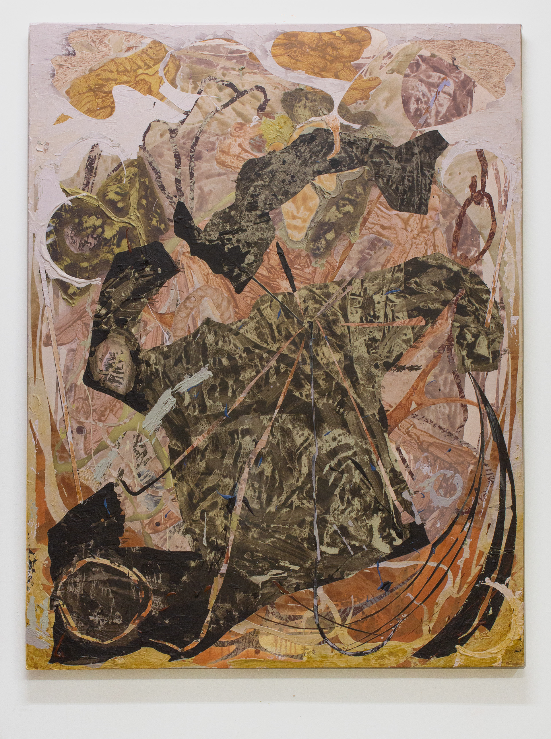 EUCARYOTES / ACRYLIQUE ET MORTIER SUR TOILE / 150 X 115 CM / 2020