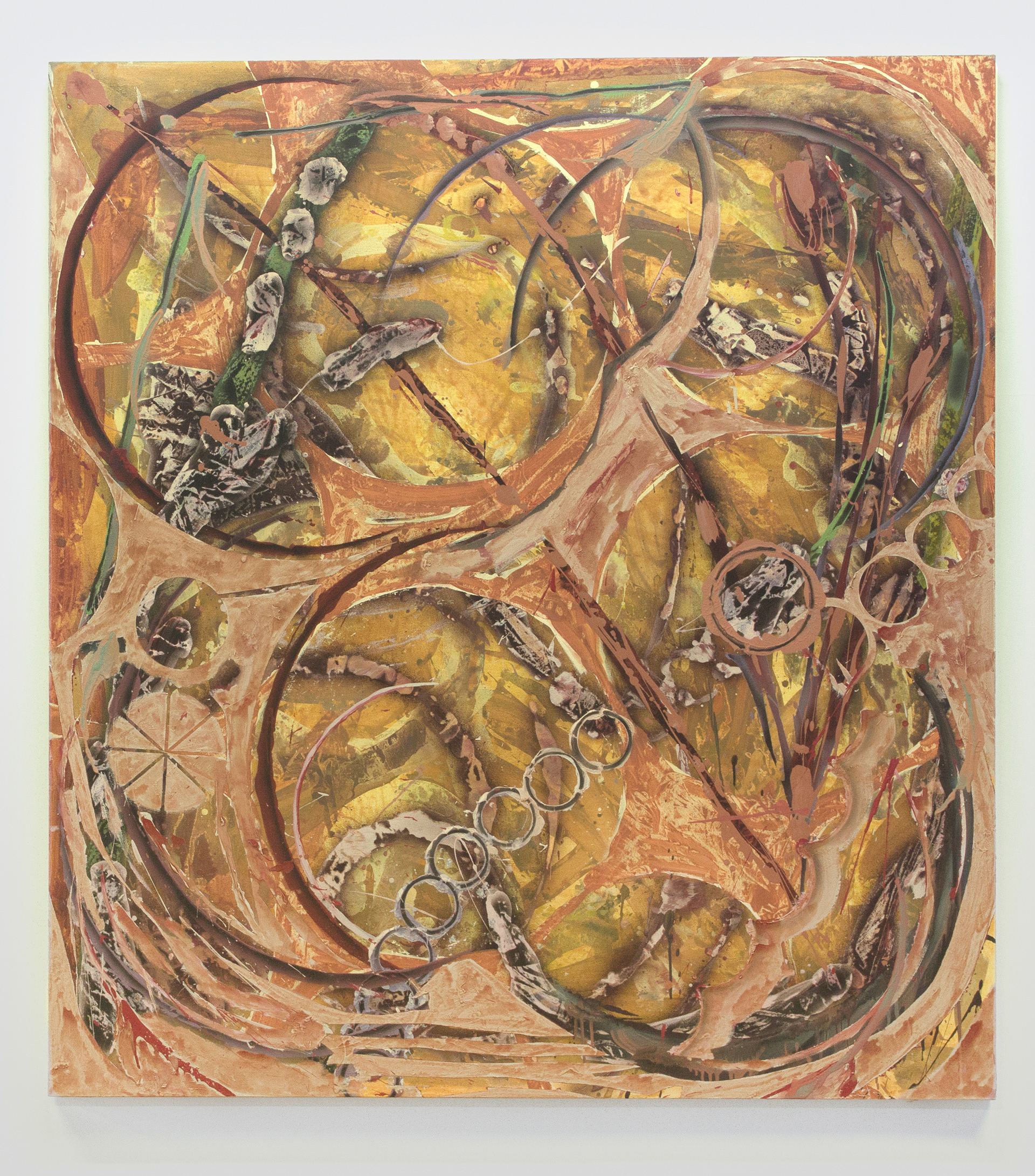 COMPOST VII / ACRYLIQUE ET MORTIER SUR TOILE / 183 X 183 CM / 2019