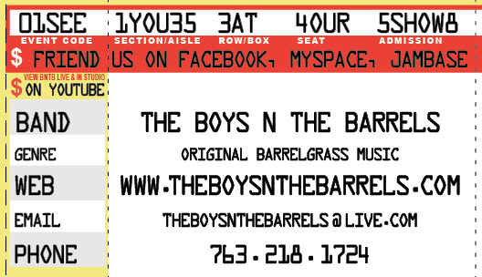 Band Business Card Front
