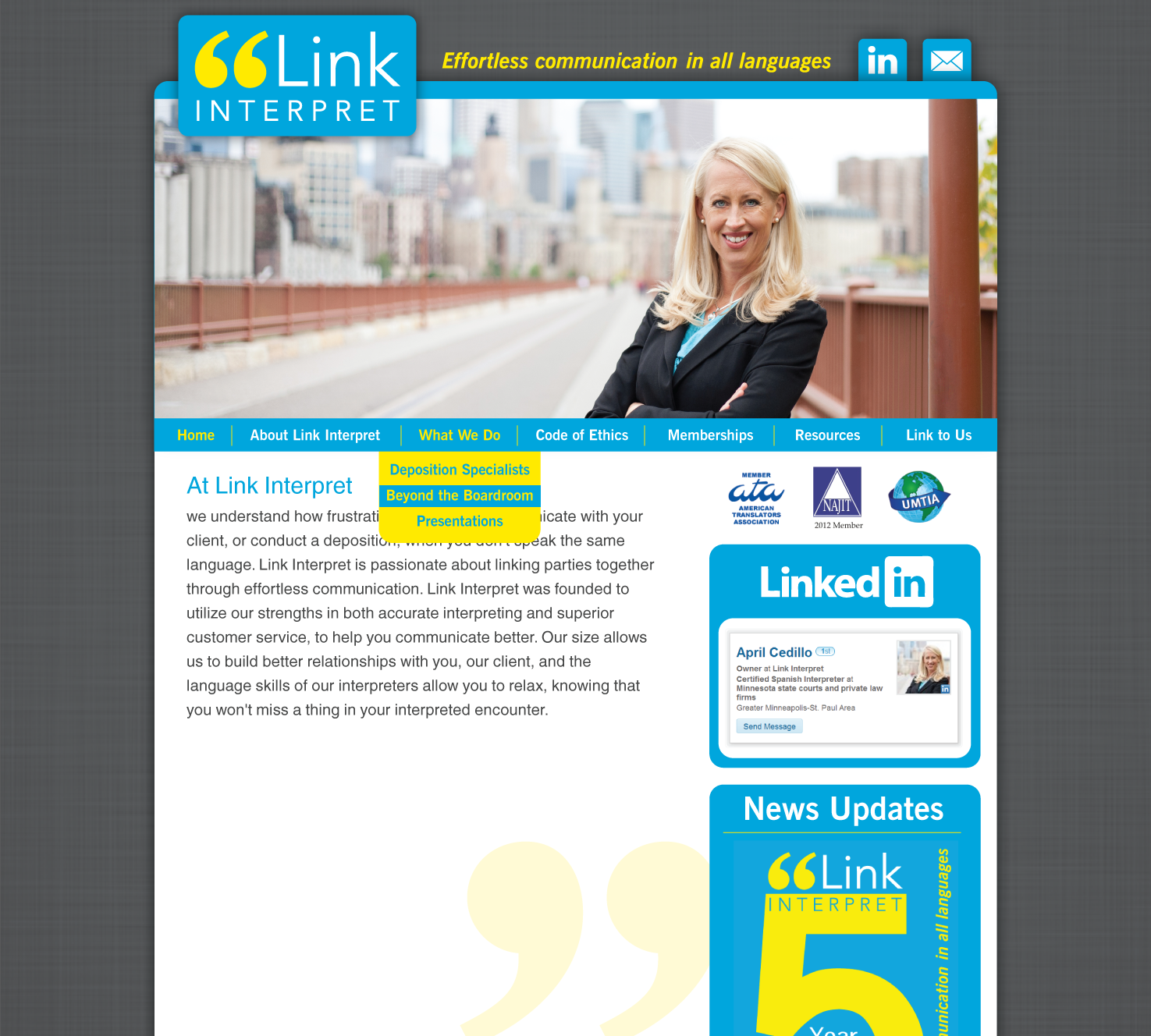 www.linkinterpret.com Concept Page