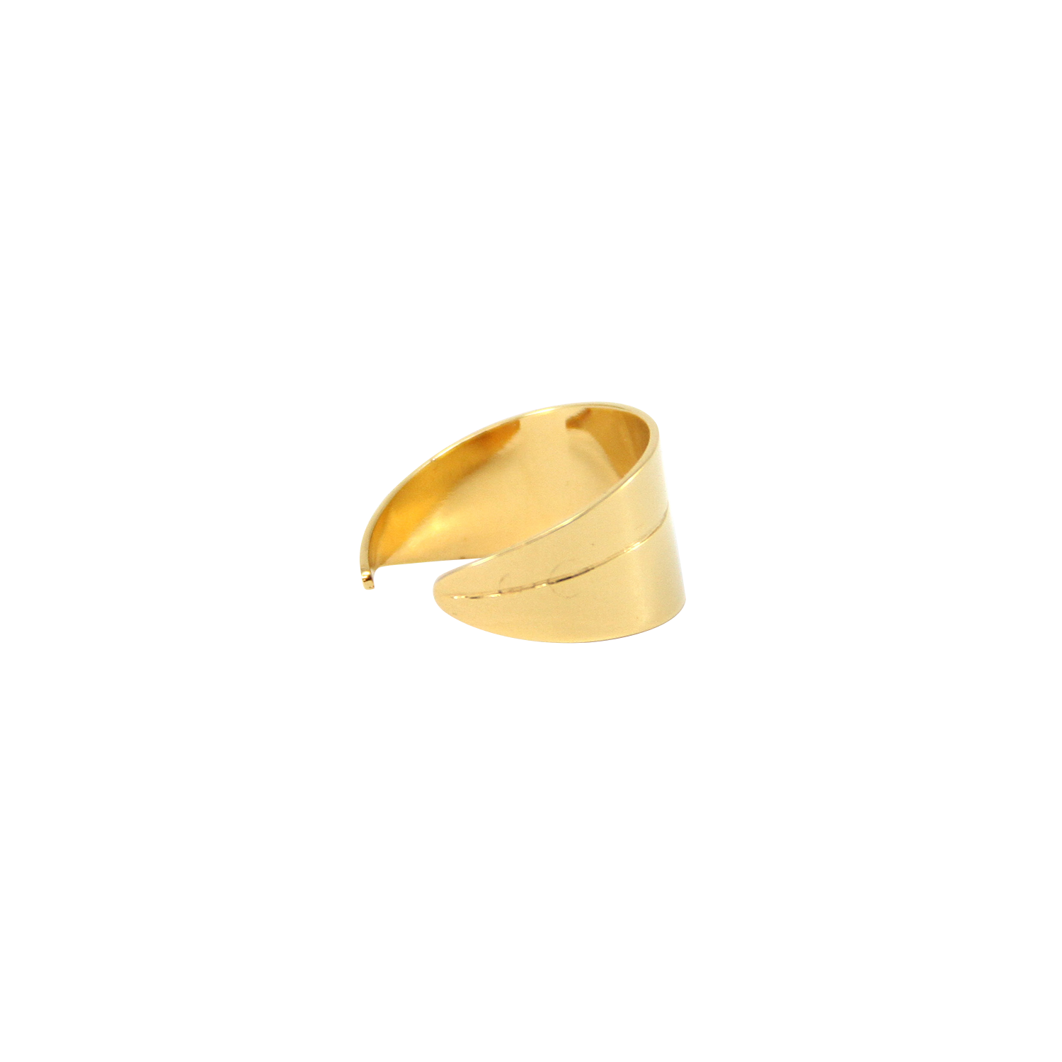 Bague 'Feuille' réglable - Laiton doré à l'or fin 24 carats - 65€