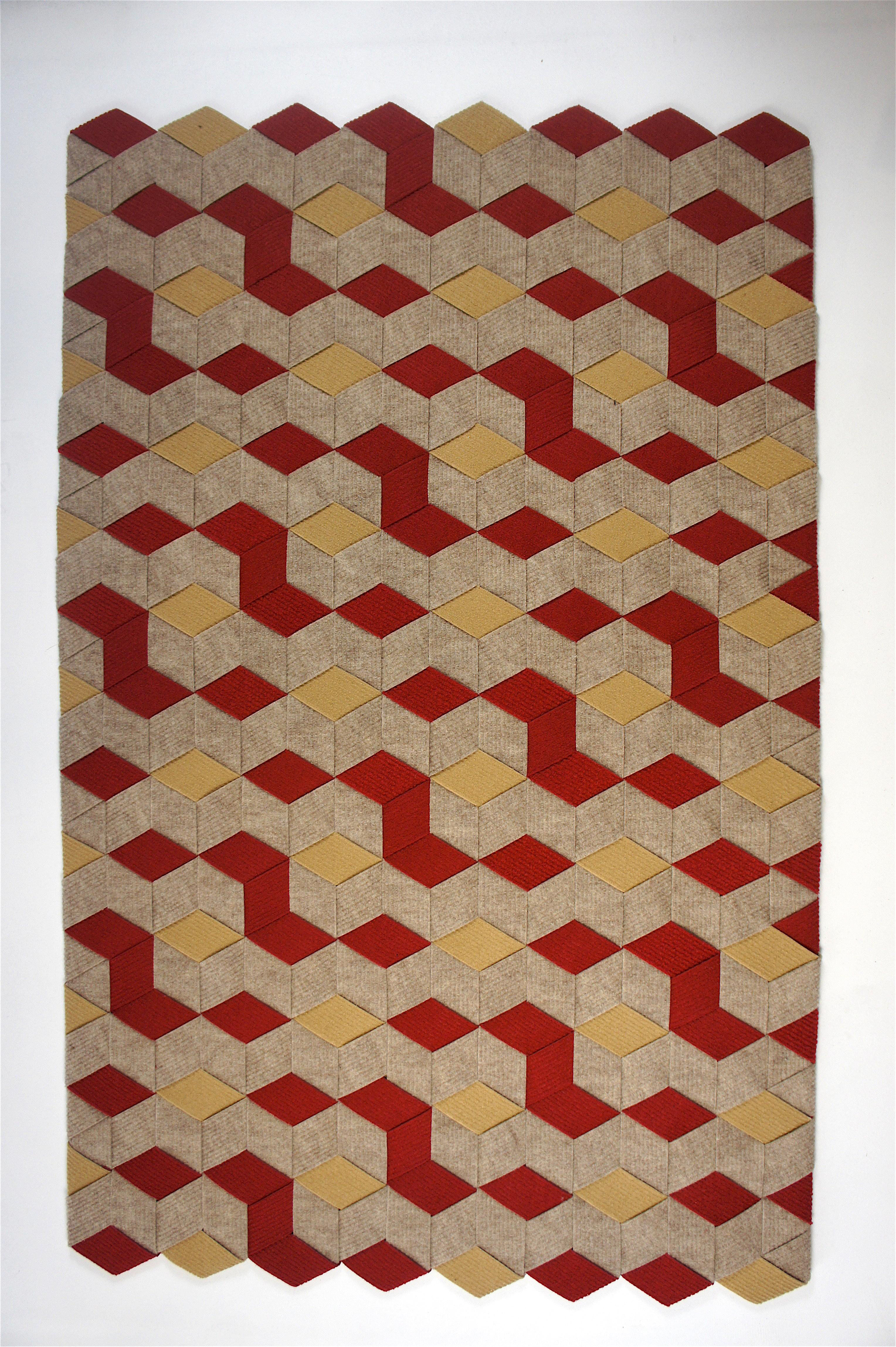 Décoration murale 'Poda', rouge & beige fibre synthétique recylable - 60 x 95 cm - 189€