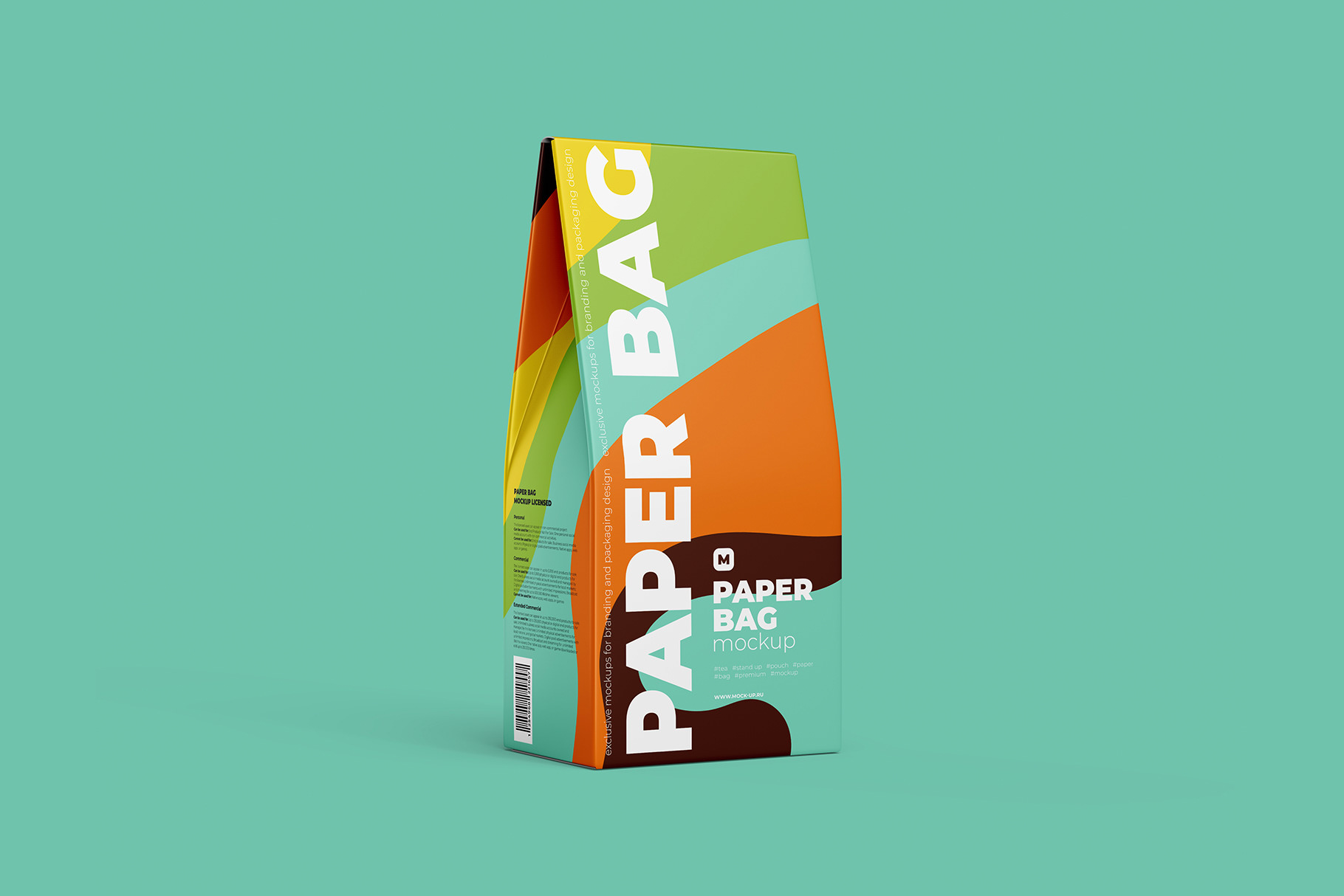 Download Exclusive Product Mockups - Paper Bag Mockup. Half Side view