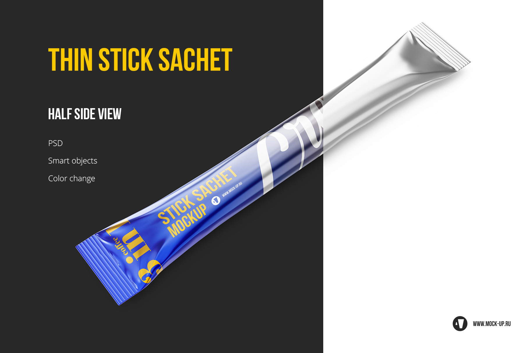 Download Exclusive Product Mockups Half Side Thin Stick Sachet