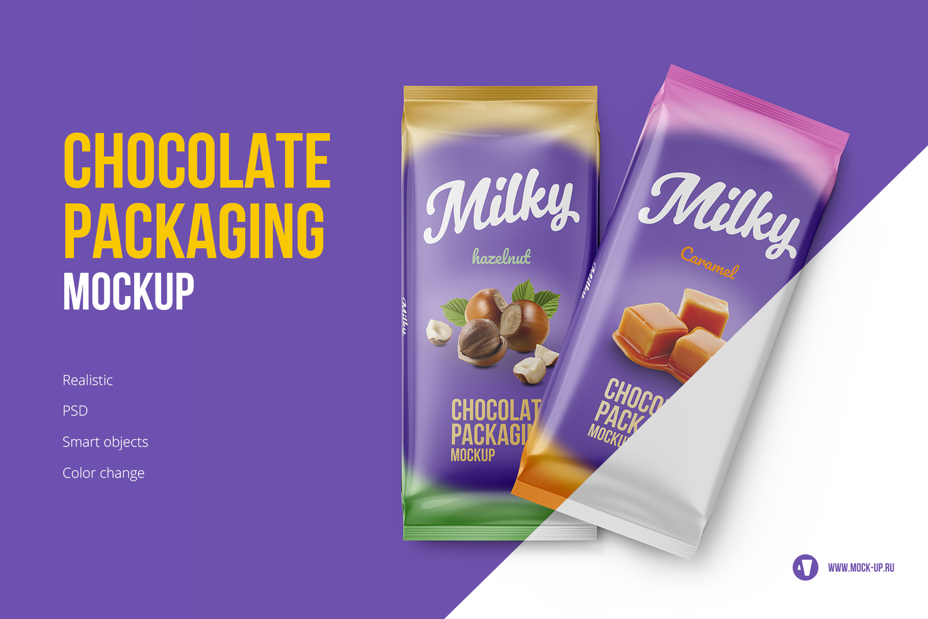 Download Free Exclusive Product Mockups Two Chocolate Packaging Mockup PSD Mockups.