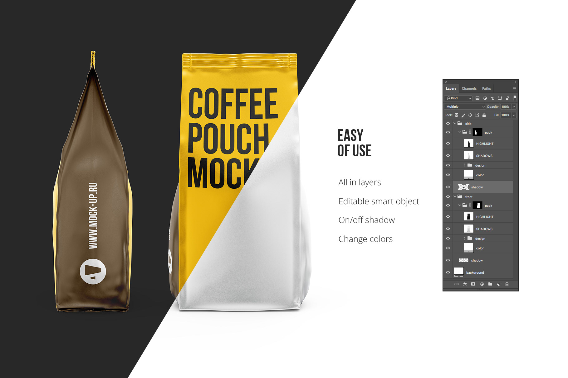 Download Exclusive Product Mockups - Aluminium Coffee Pouch