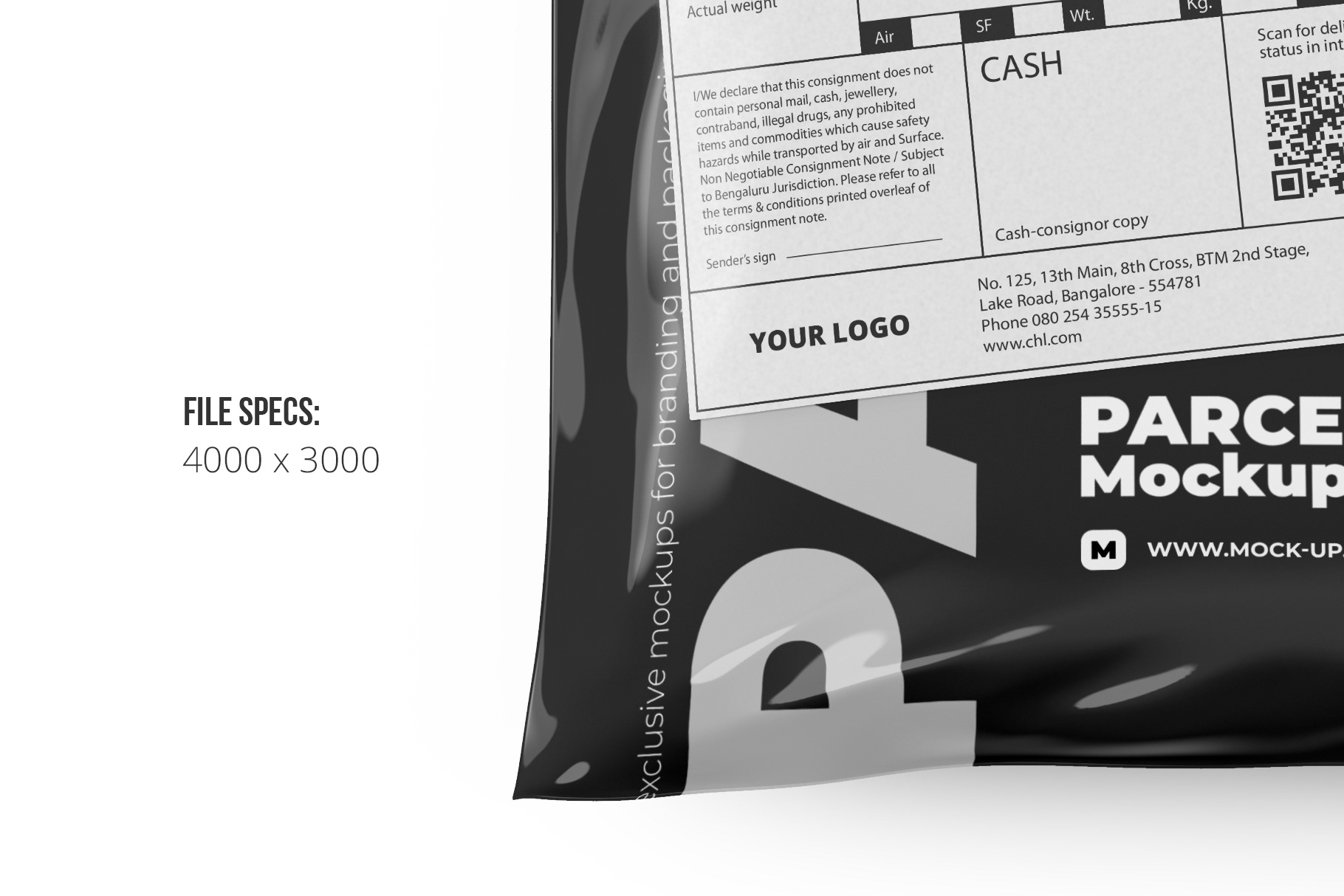 Download Exclusive Product Mockups - Parcel bag mockup