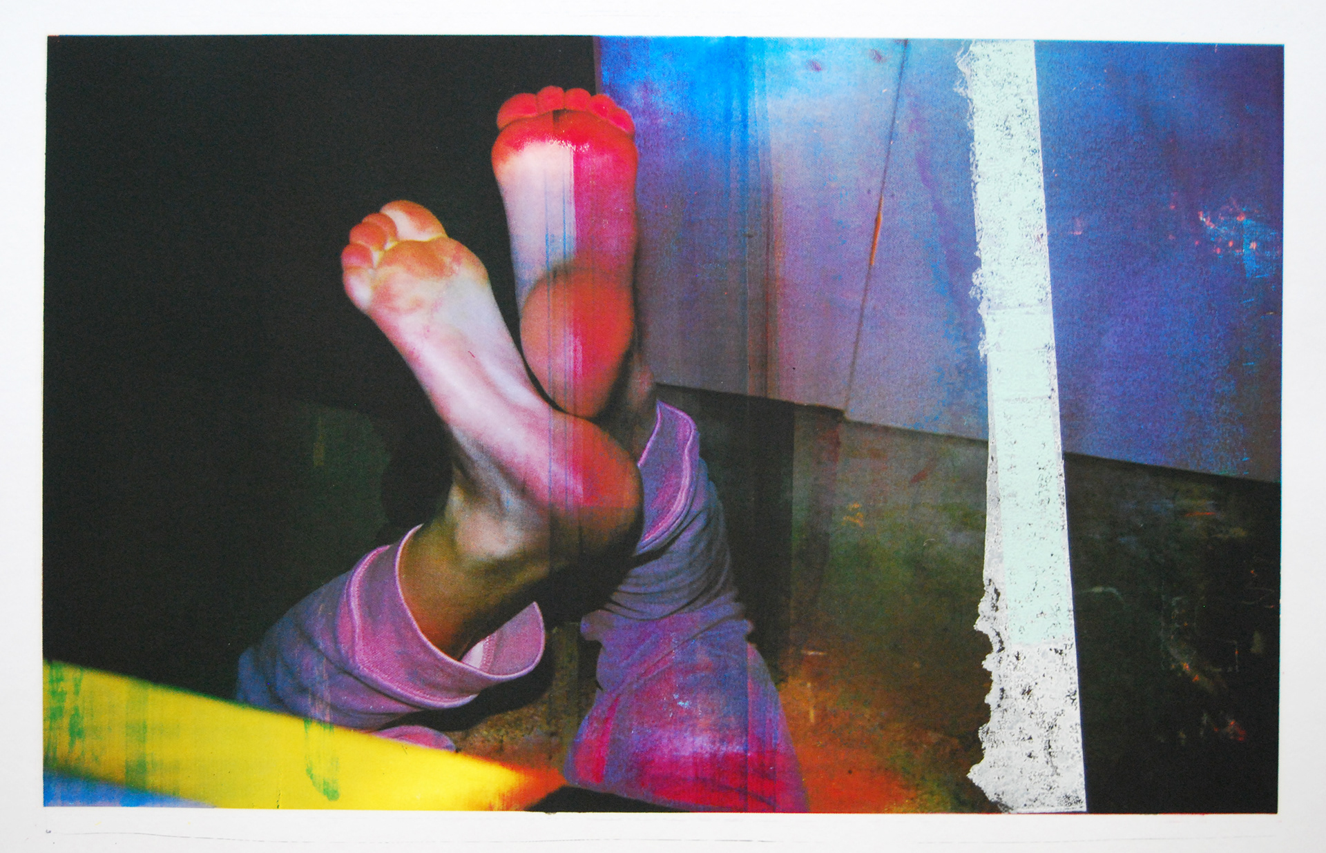 COMPOSITIE 2 - zeefdruk en monoprint op papier - € 30,00 (opl. 5)