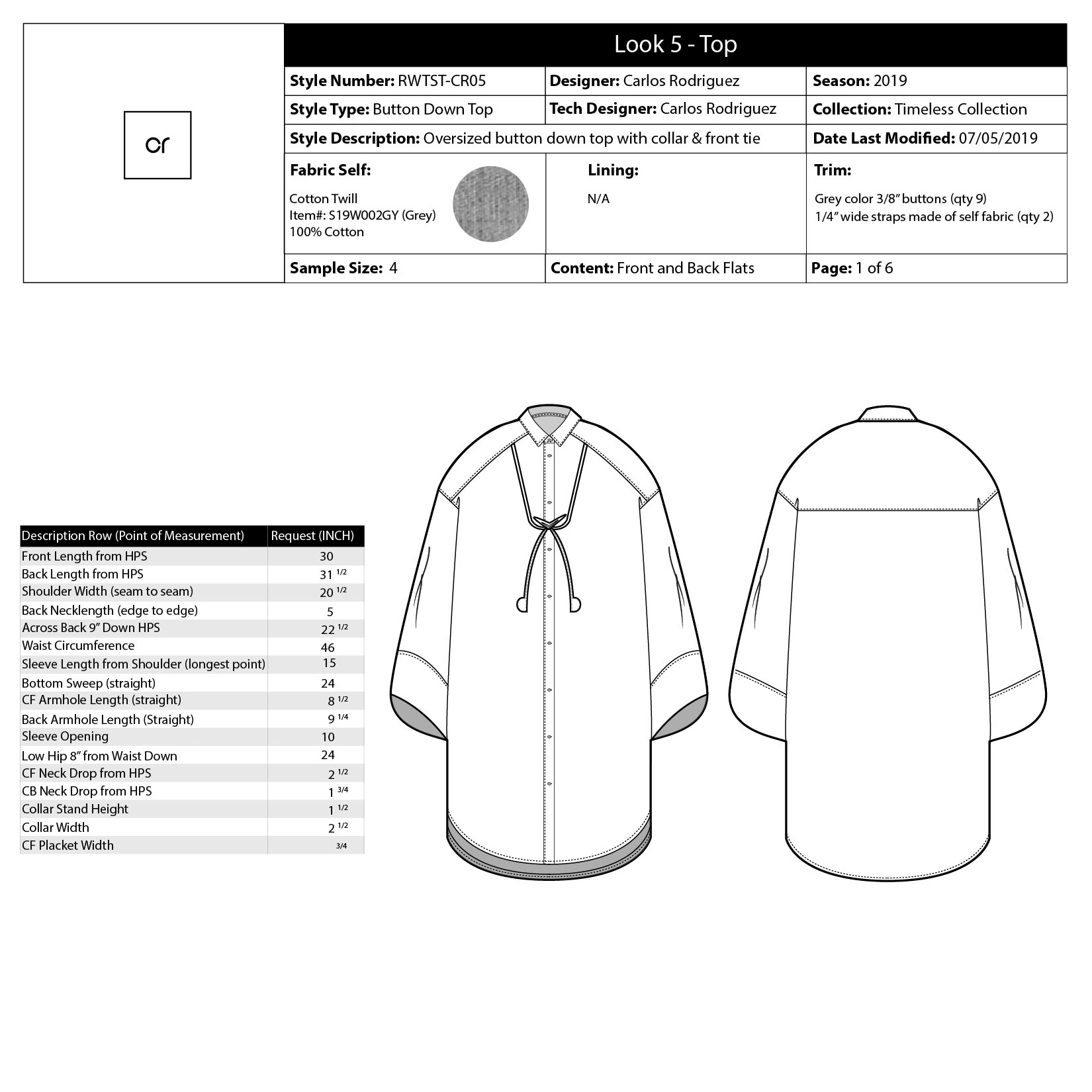 Tech Pack Page 1