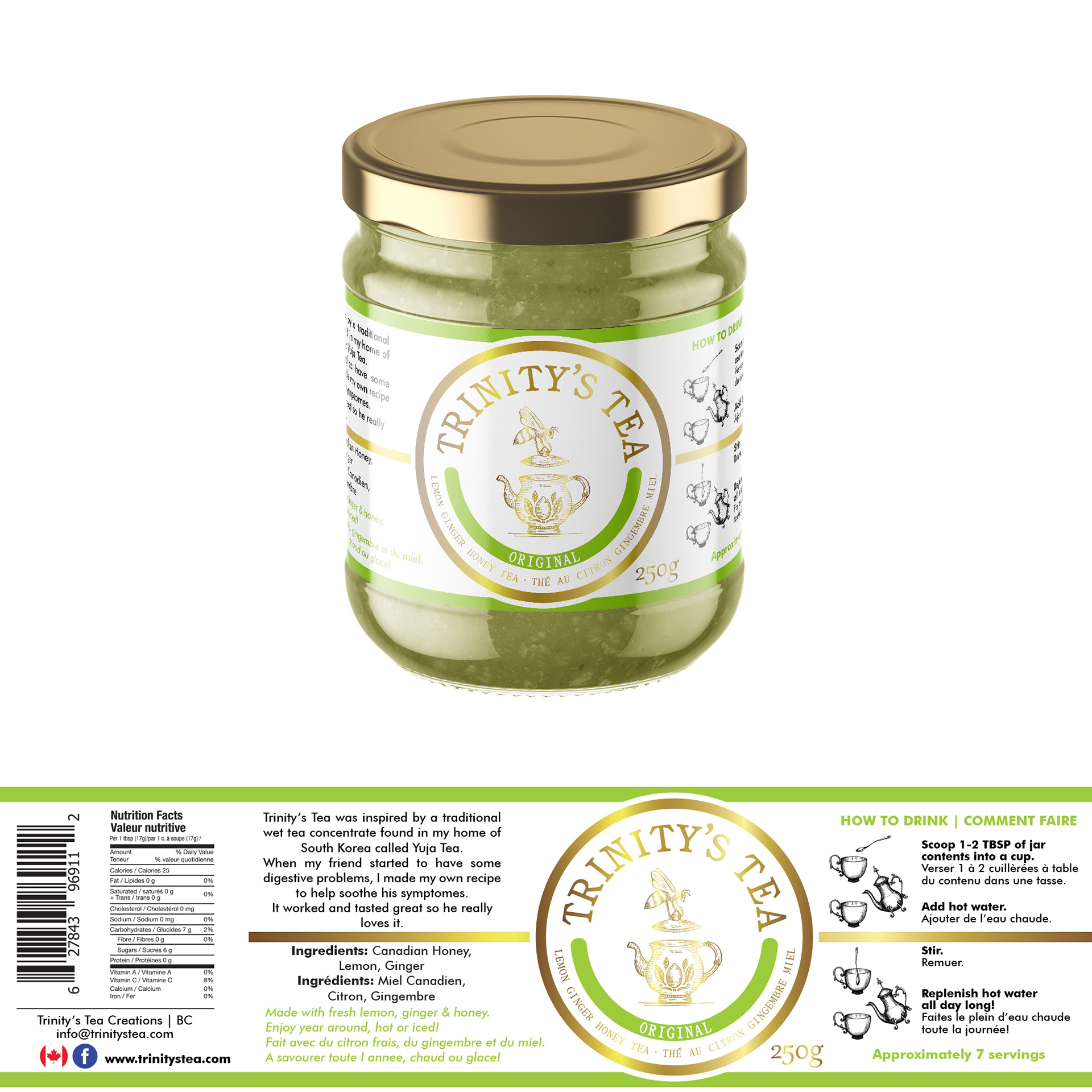 Trinity's Tea Label Design Concept
