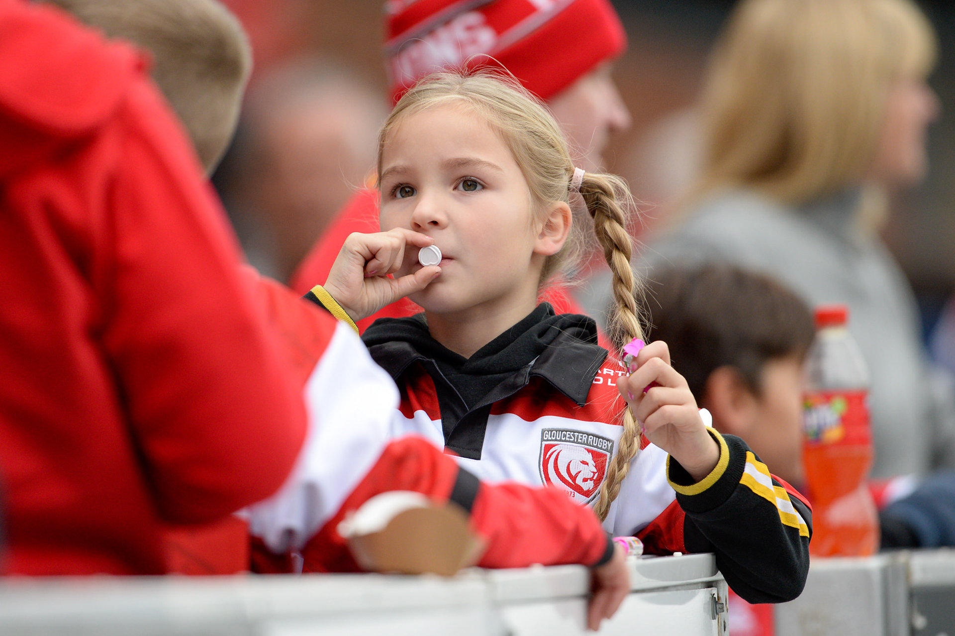 Young Gloucester supporter before the match at Kingsholm - ©Focus Images Ltd, 2021