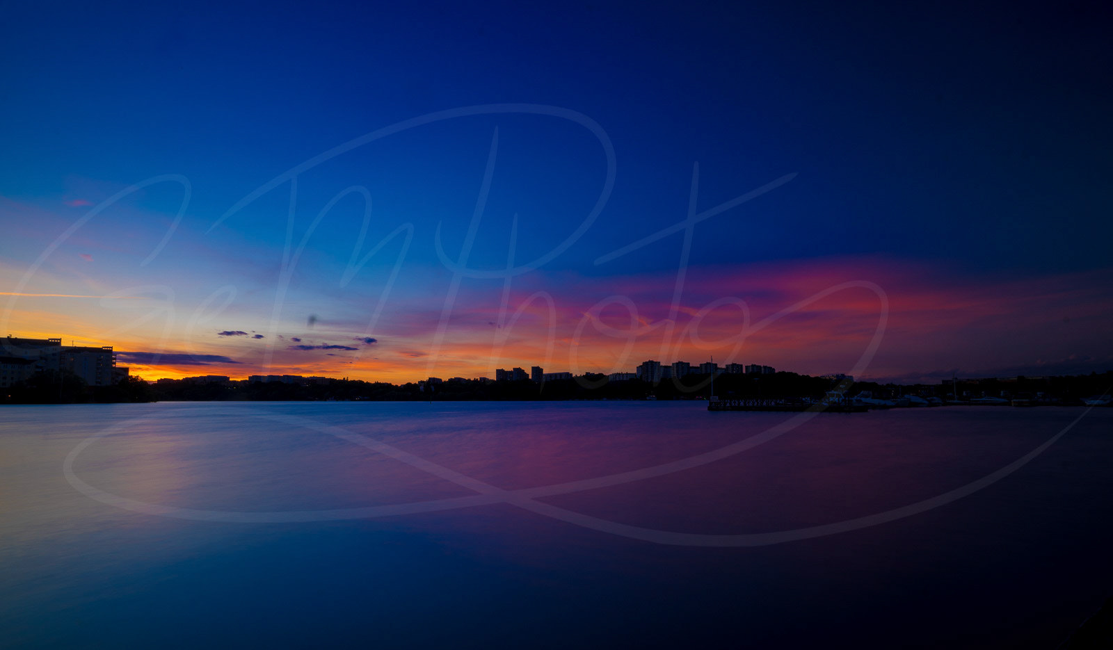 Red sunset in Stockholm