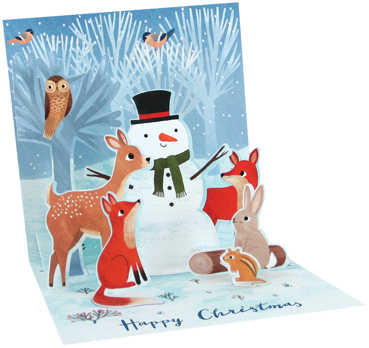 1387LIT Forest Snowman