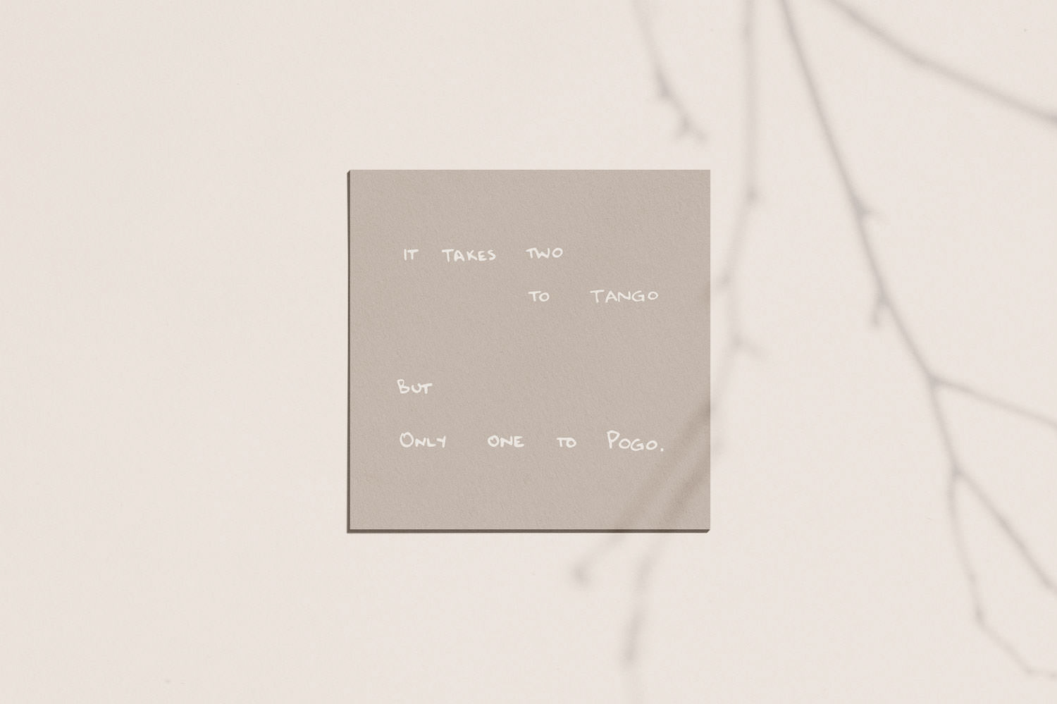 hand drawn quote card tango