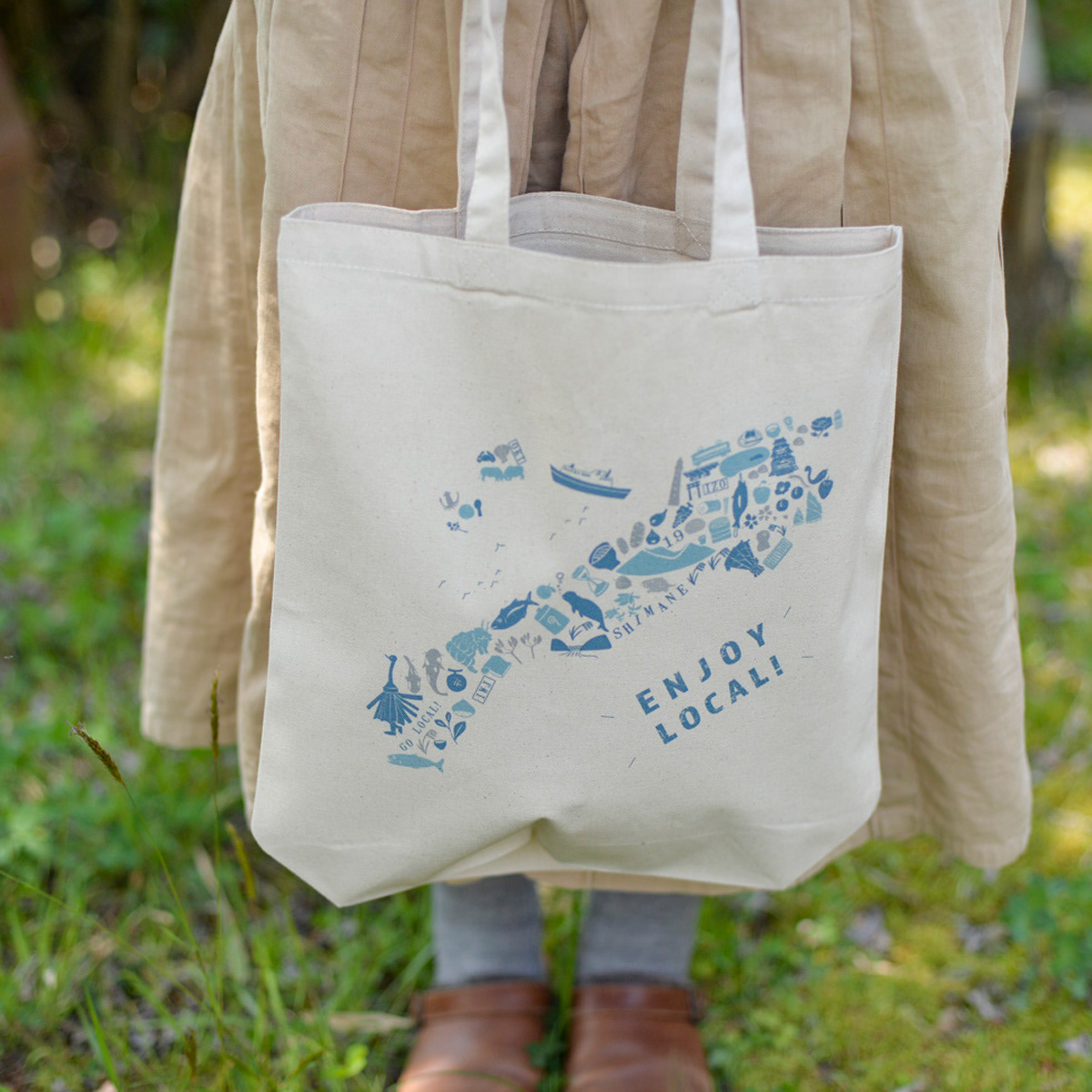 しまねのエコバッグ 青