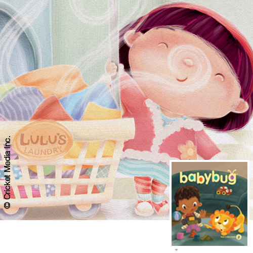 Illustration for "Lulu's Laundry" | Babybug Magazine | February 2018