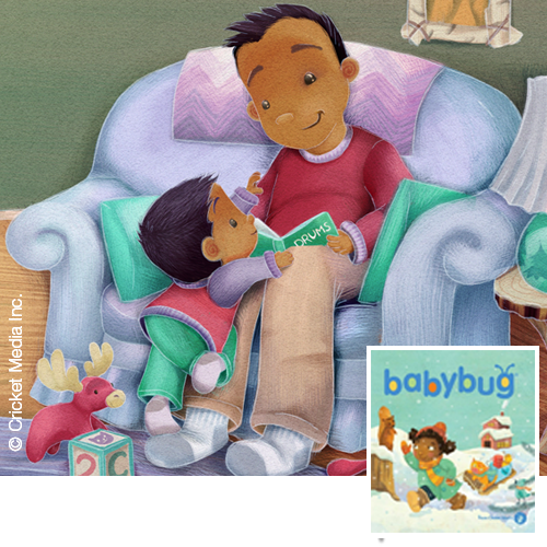 Illustration for "Mountain Climbing" | Babybug Magazine | January 2017