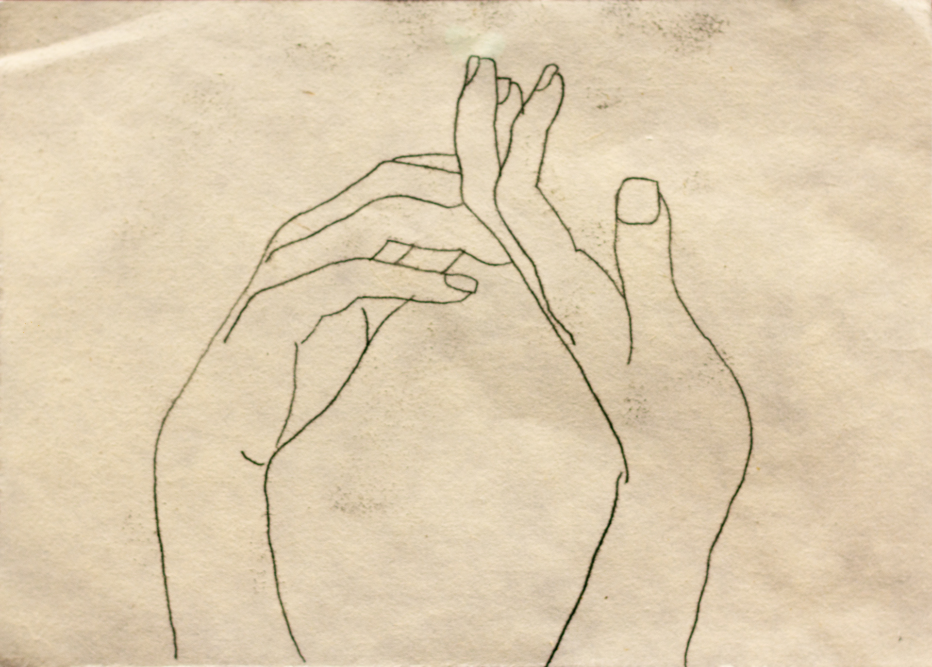 no. 1 (2019) monotype on Japanese kitakata 4in x 6in