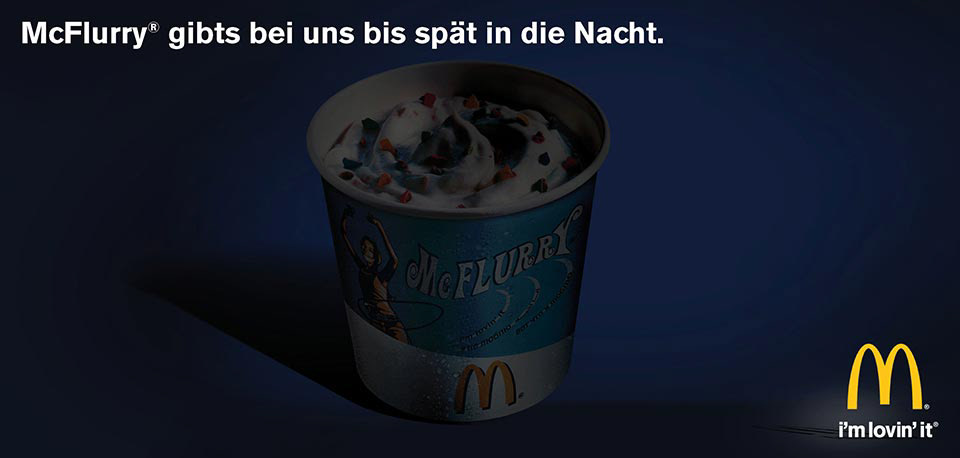 Mc Donald's – Late Opening Hours-Plakat F12, McFlurry
