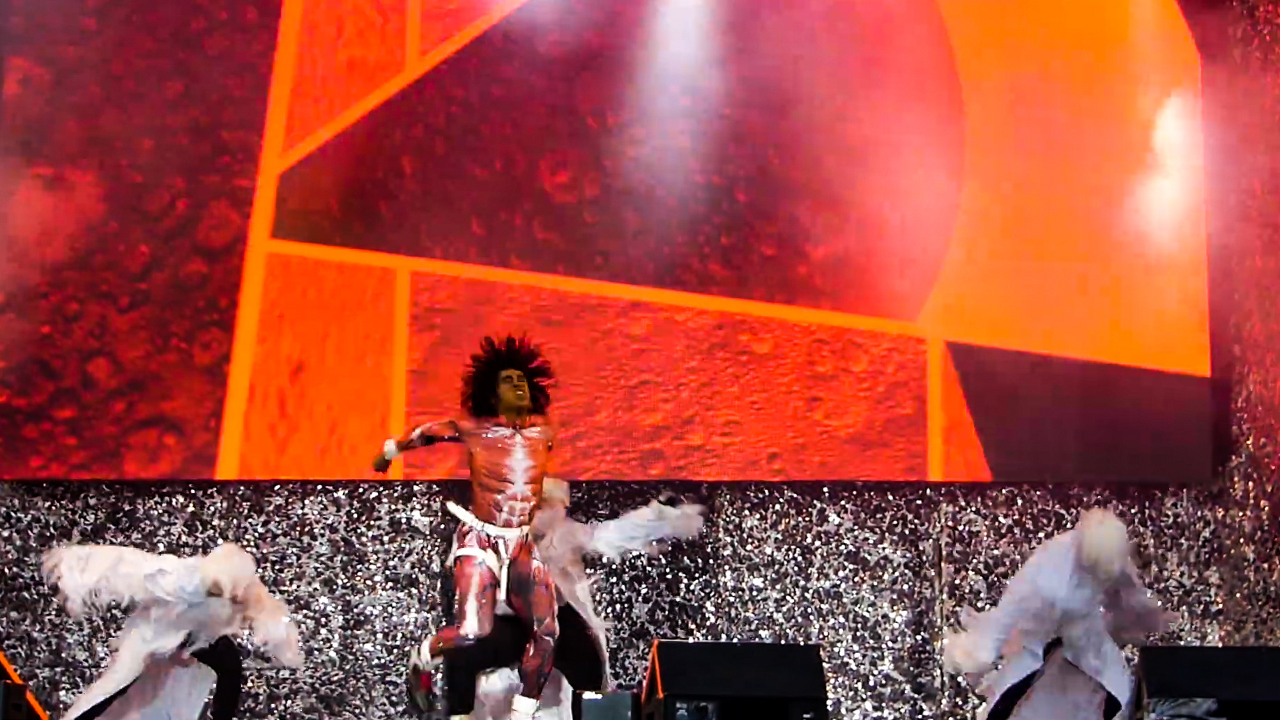 Bobby Bitschlap performing "Love Lockdown" at Copenhagen Pride 2019 with visuals by Louis Gauger