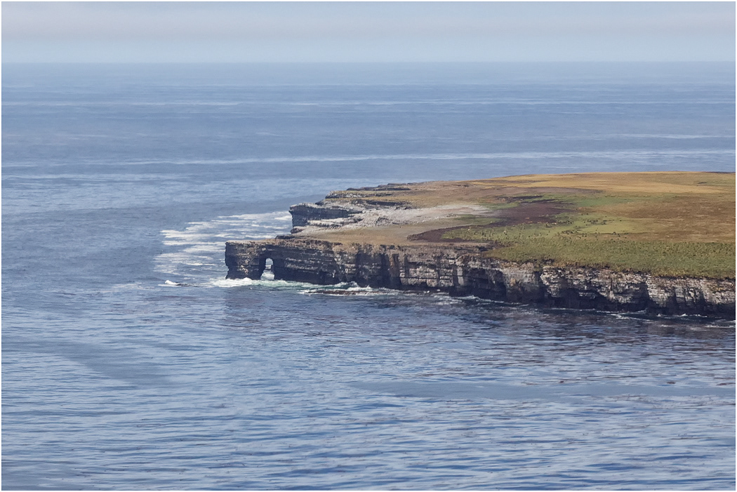 Approaching Rockhopper Point, Sea Lion Island