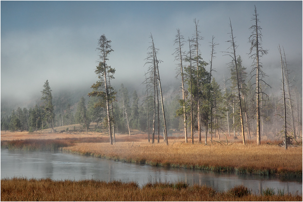 Lifting mist, Firehole River, Yellowstone NP
