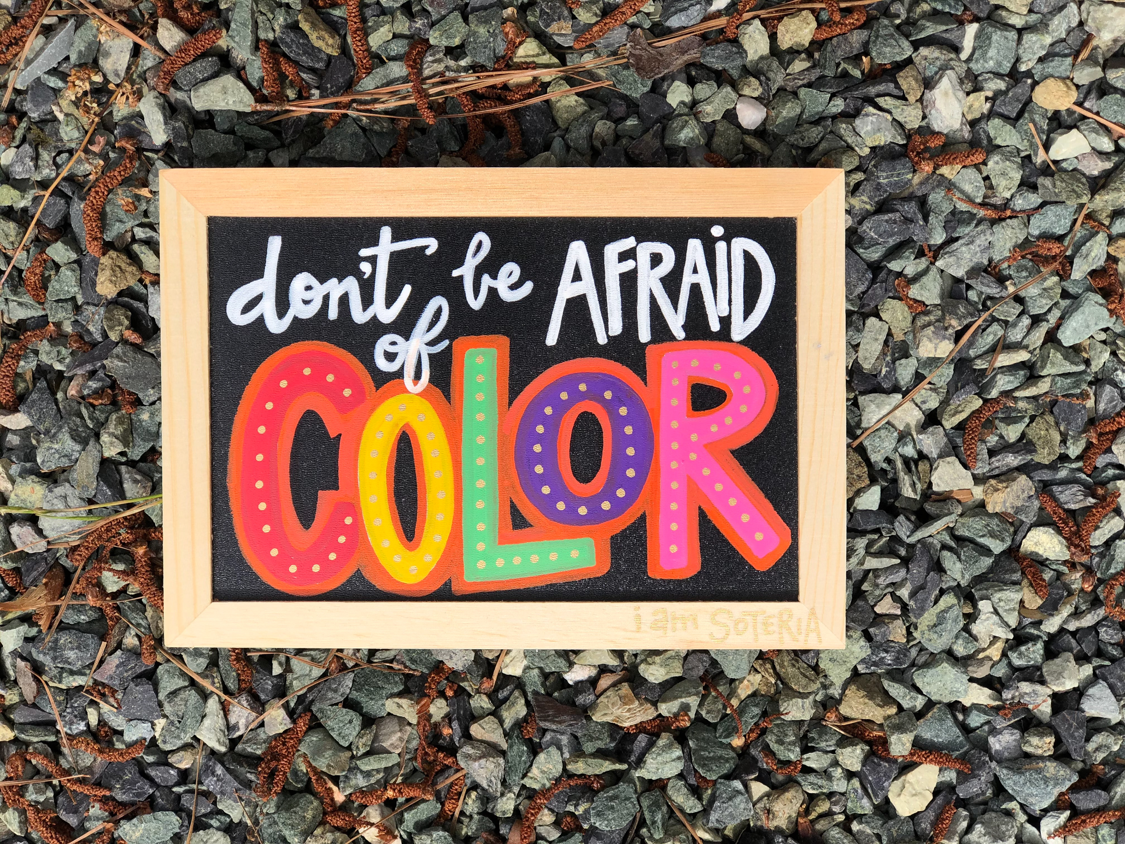 Custom Hand Lettered Chalkboard, collaboration with I AM SOTERIA