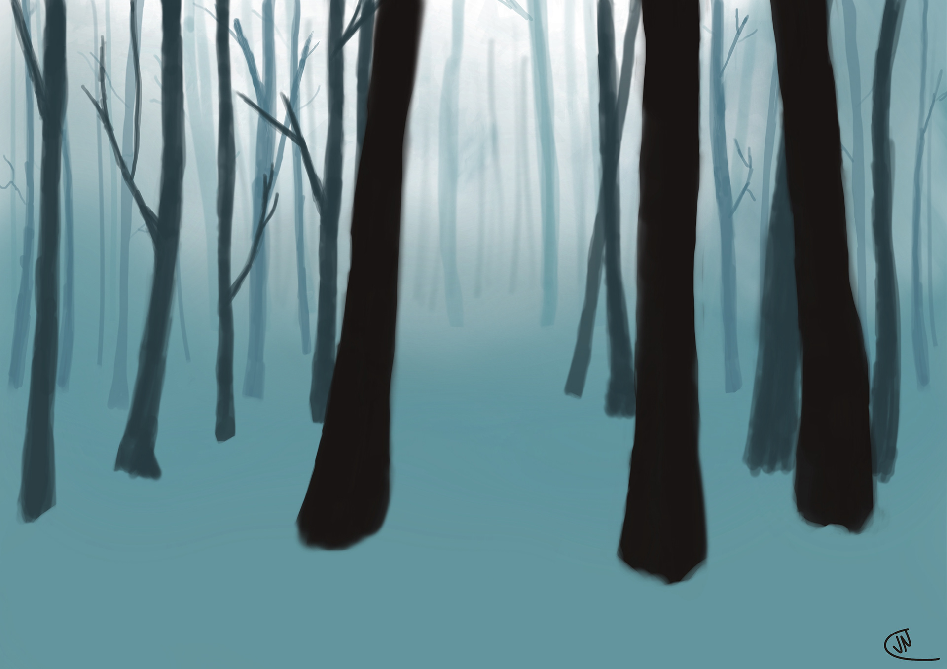 Joakim Carlsen Game Designer And Level Artist Fall Winter Forest Drawing