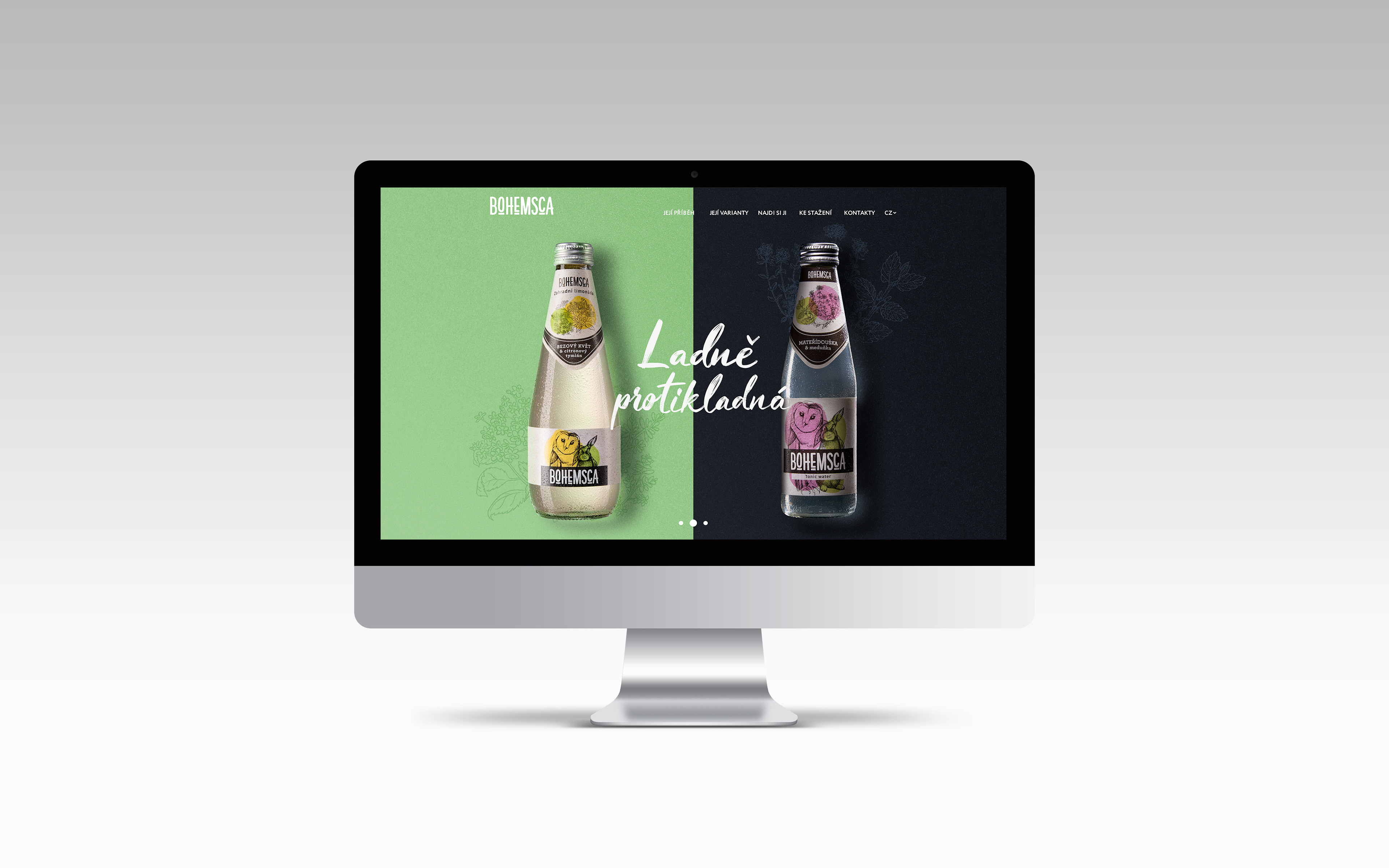 Andreea Bora design - Bohemsca lemonades czech natural product packaging design and branding