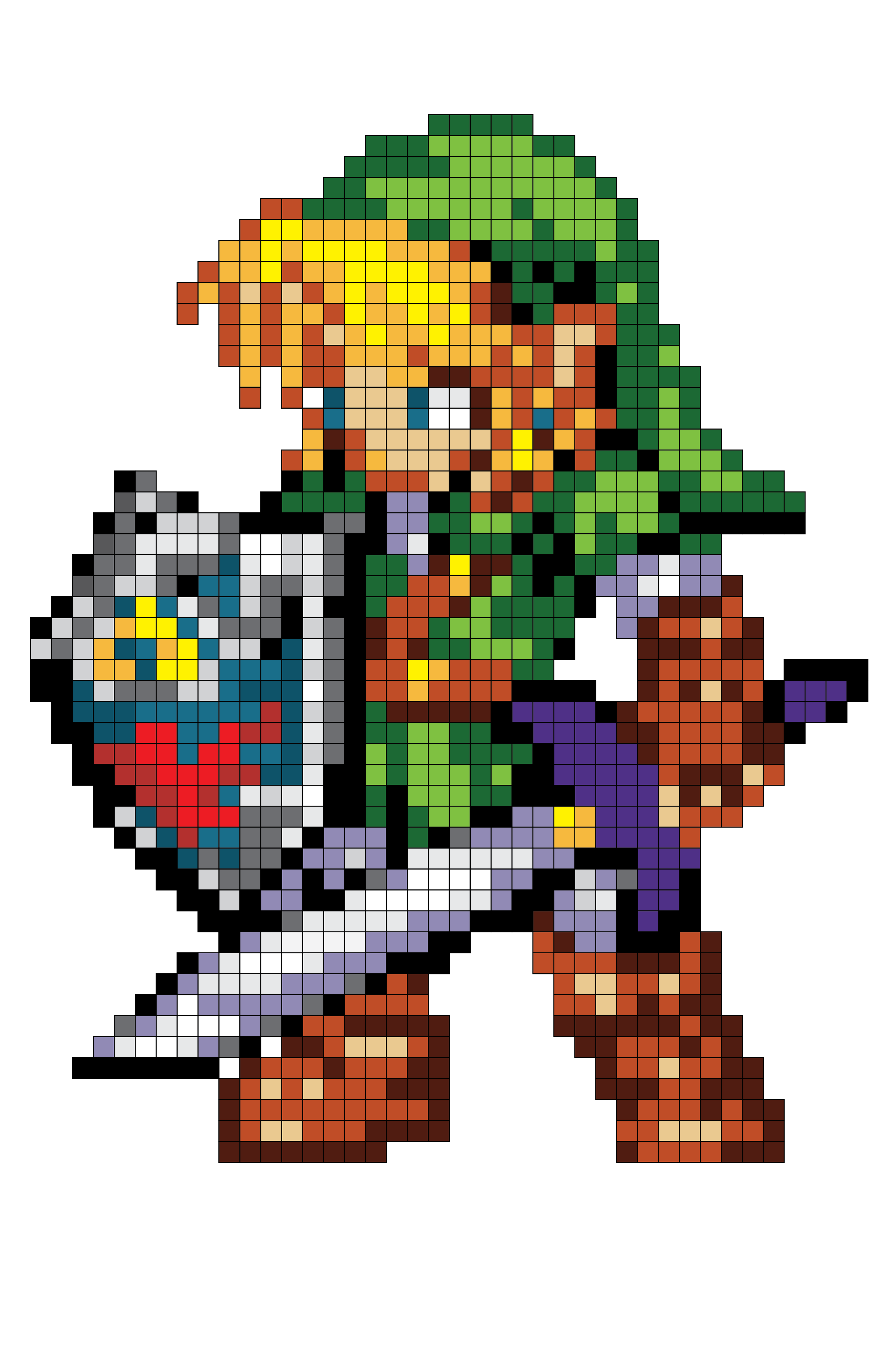 Link Pixel Art Grid / The Legend Of Zelda 8 Bit Pixel Art How To Make 8