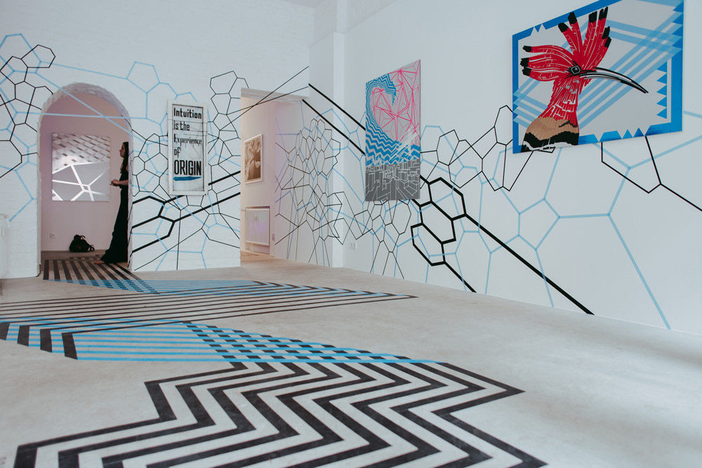 tape art created by